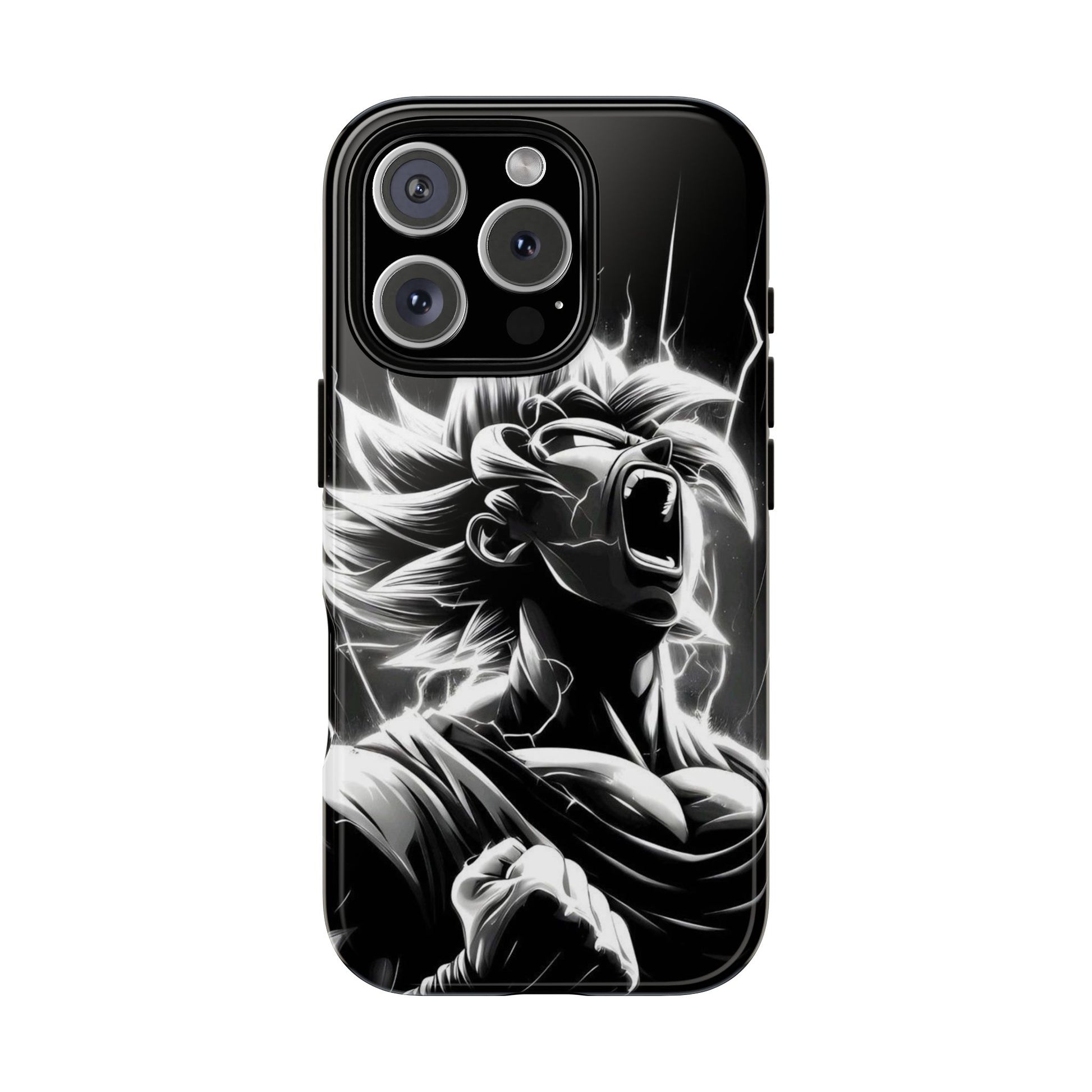 Anime Saiyan Rage Dragon ball Z Tough Cases for iPhones, Samsung, and Pixel