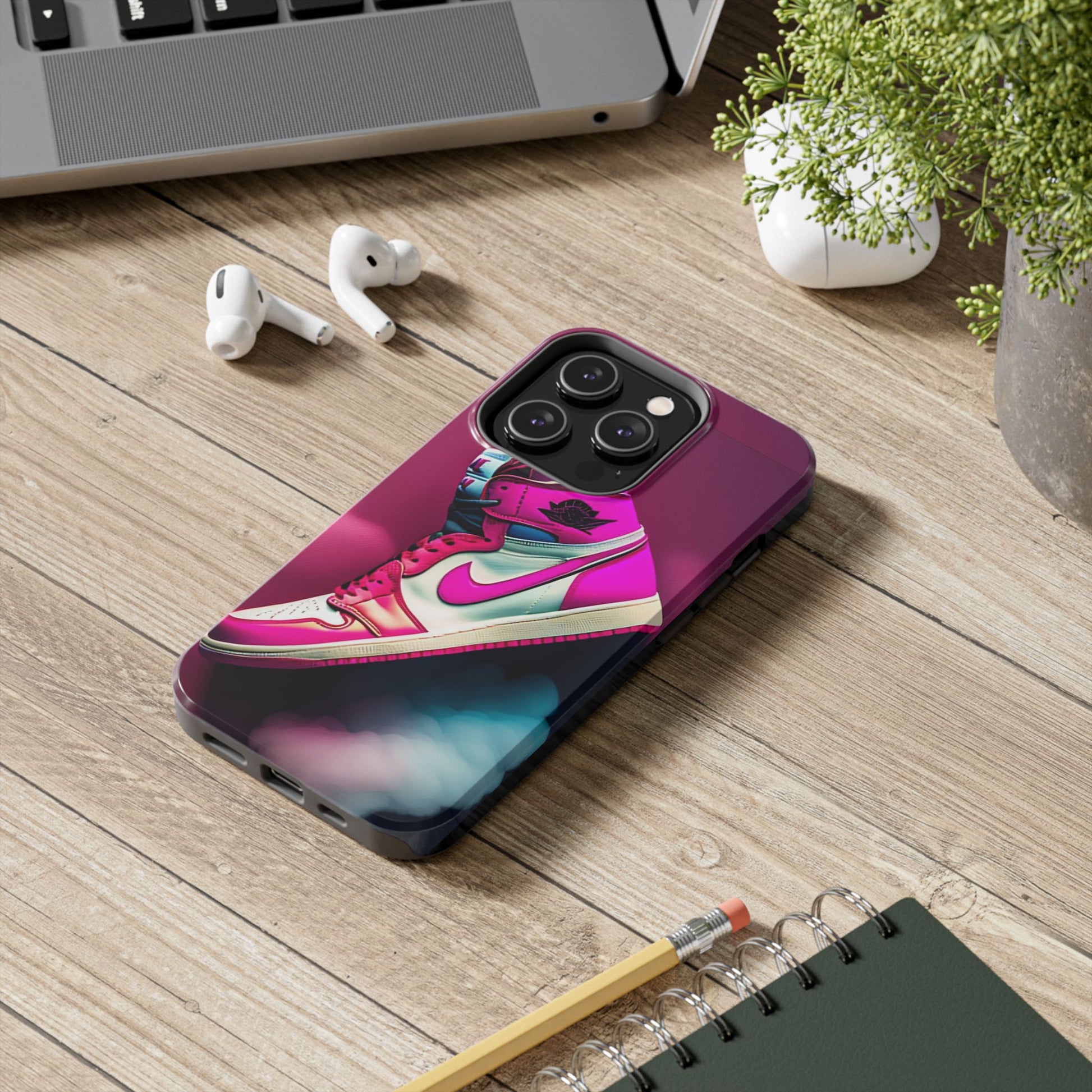 Pink Jordan Sneakers Phone Cases for iPhones & Samsung Phones