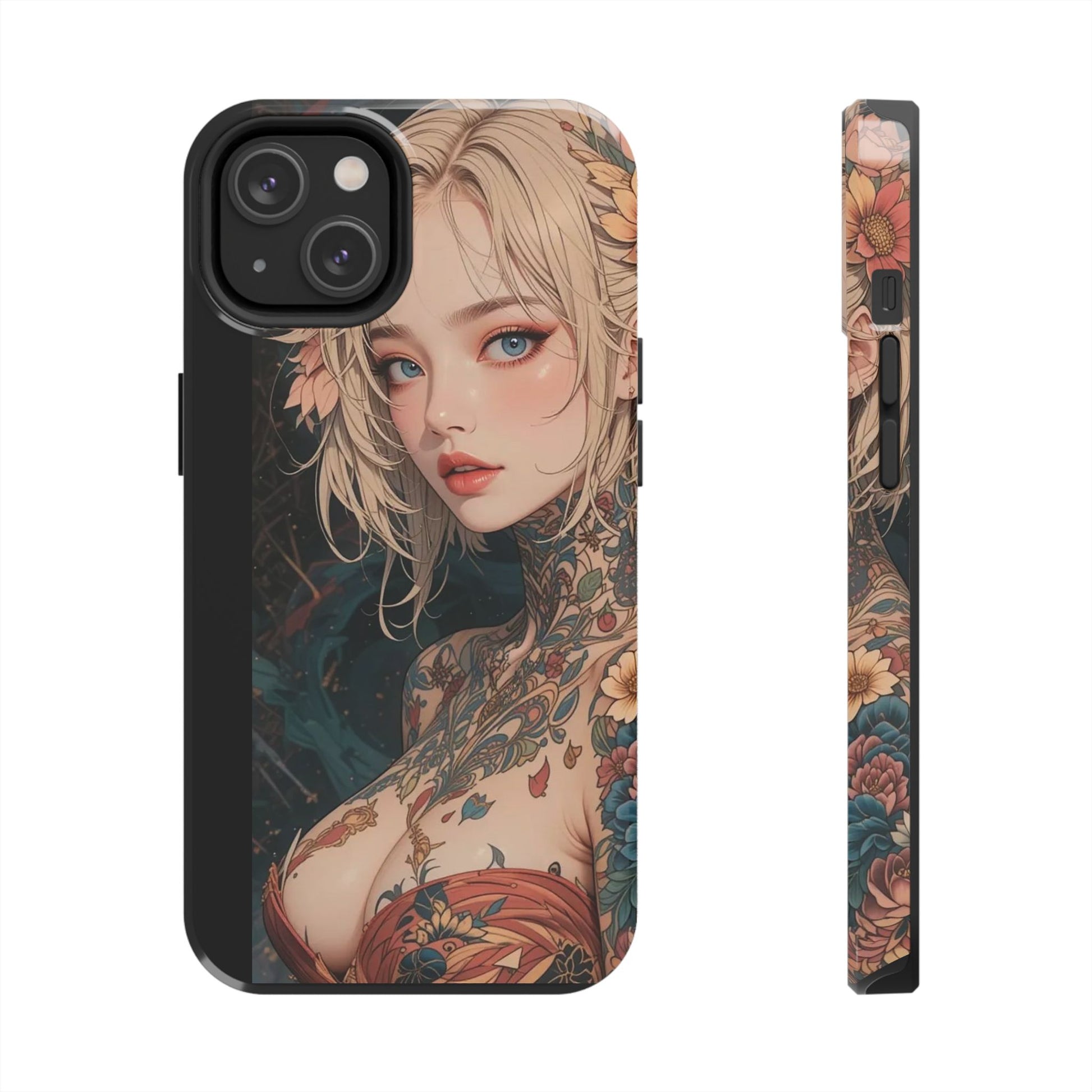 Tattoo Anime Girl Inspired Phone Cases for Iphones & Samsung Phones