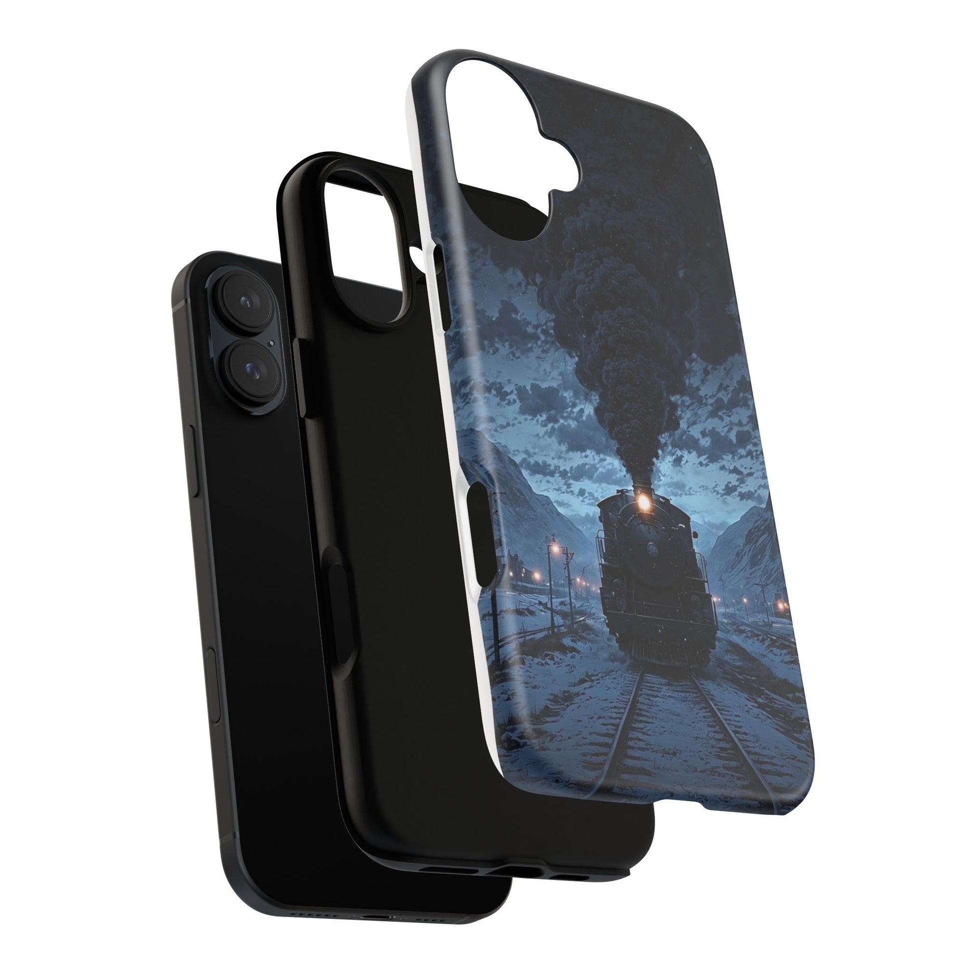 Steam Engine Train Themed Tough Cases for iPhones, Samsung, and Pixel