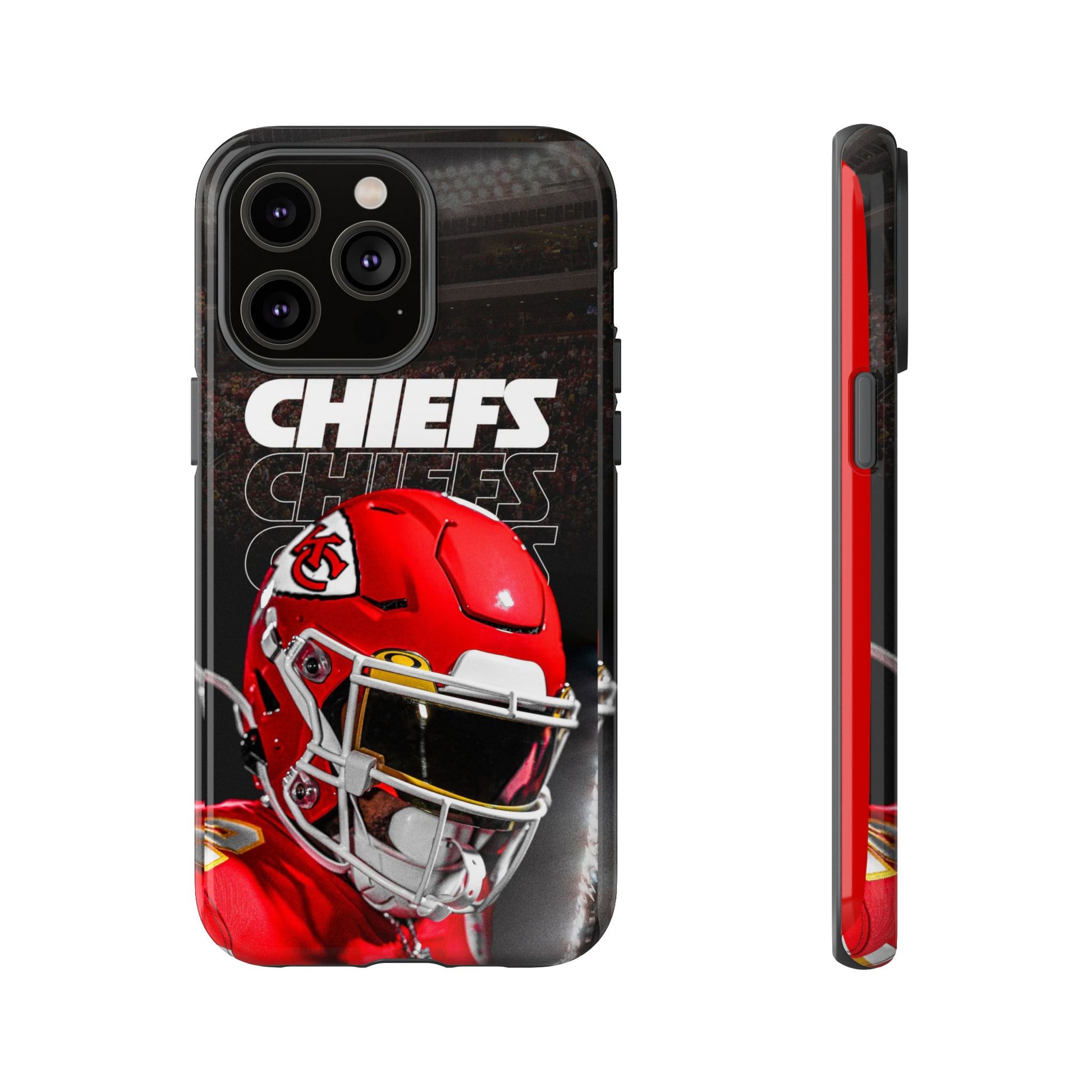 Kansas City Chiefs Football Helmet Logo Tough Cases for iPhones, Samsung, and Pixel