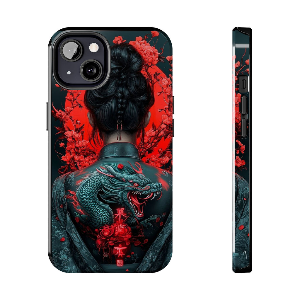 Dragon Geisha Japanese Design Phone Cases for iPhone & Samsung Galaxy Phones