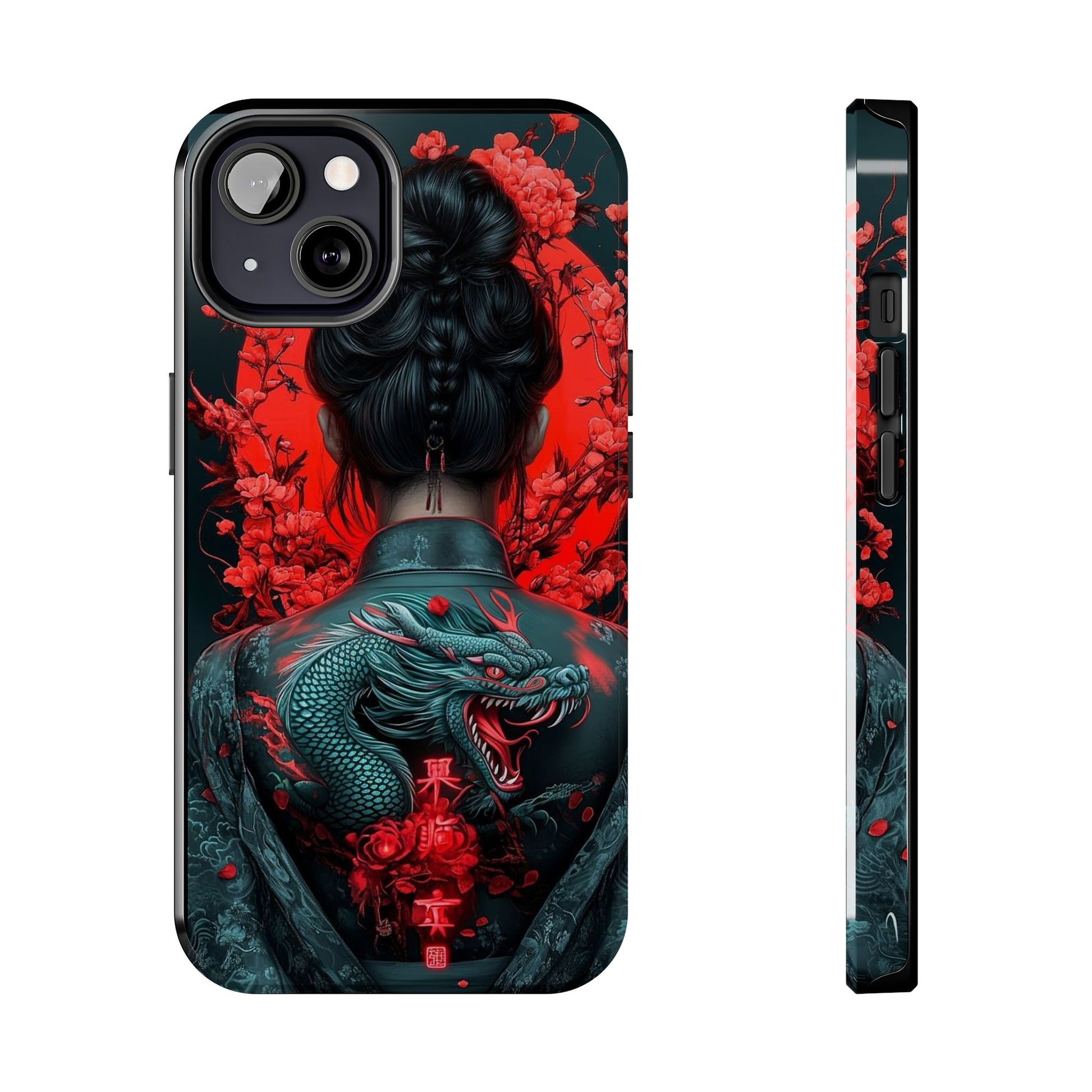 Dragon Geisha Japanese Design Phone Cases for iPhone & Samsung Galaxy Phones