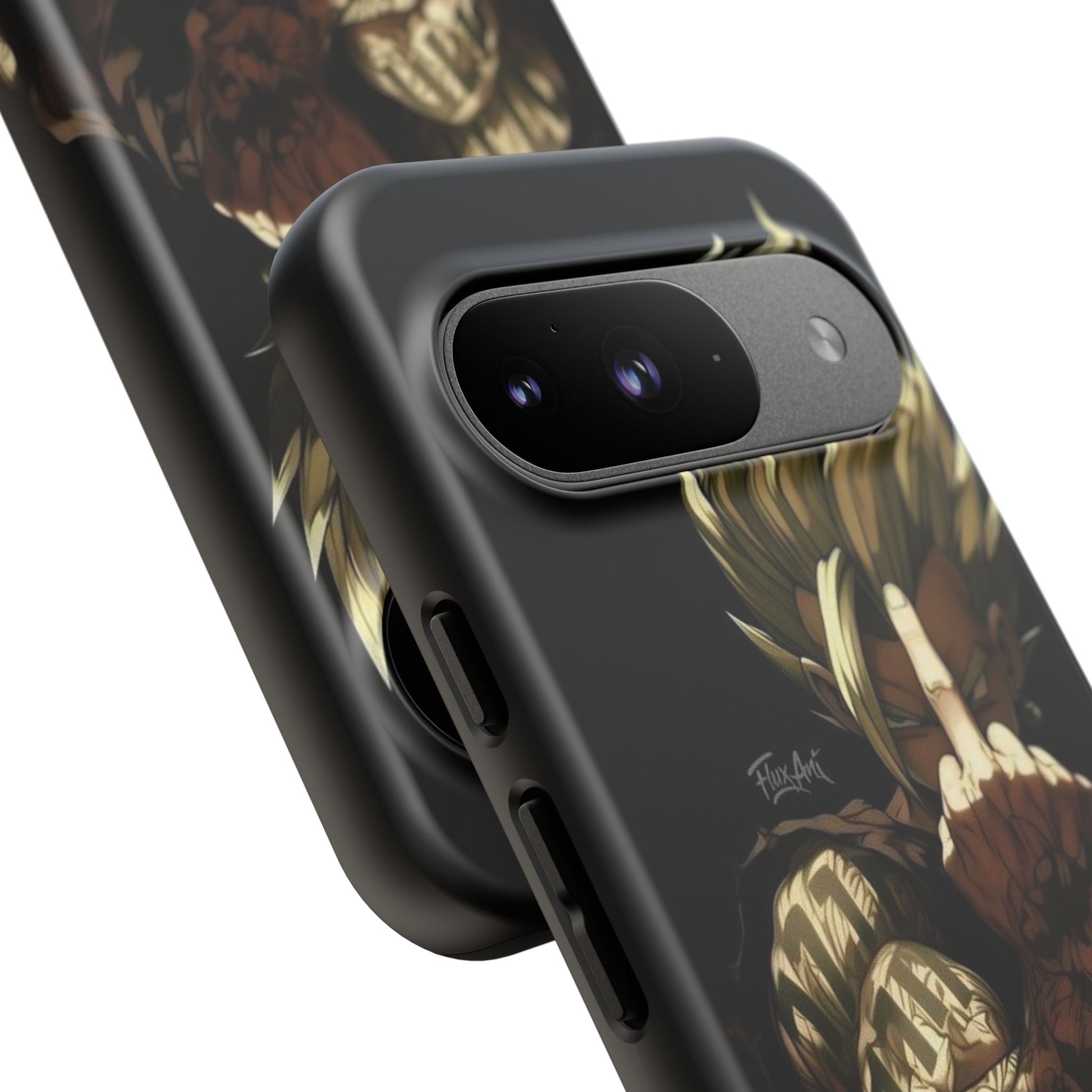 Middle Finger SS Goku Dragon Ball Z Tough Cases for iPhones, Samsung, and Pixel