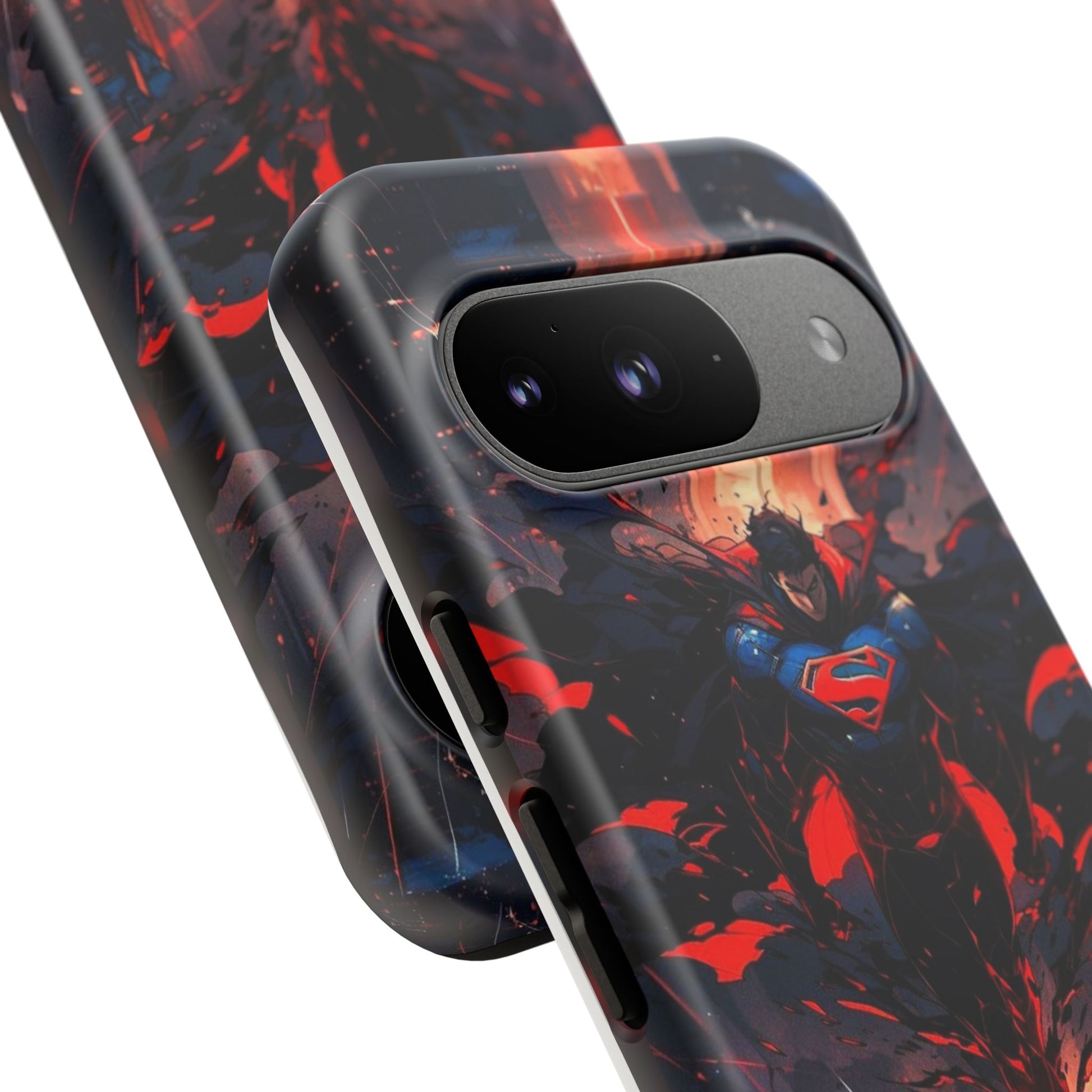 Anime Superman Tough Cases for iPhones, Samsung, and Pixel