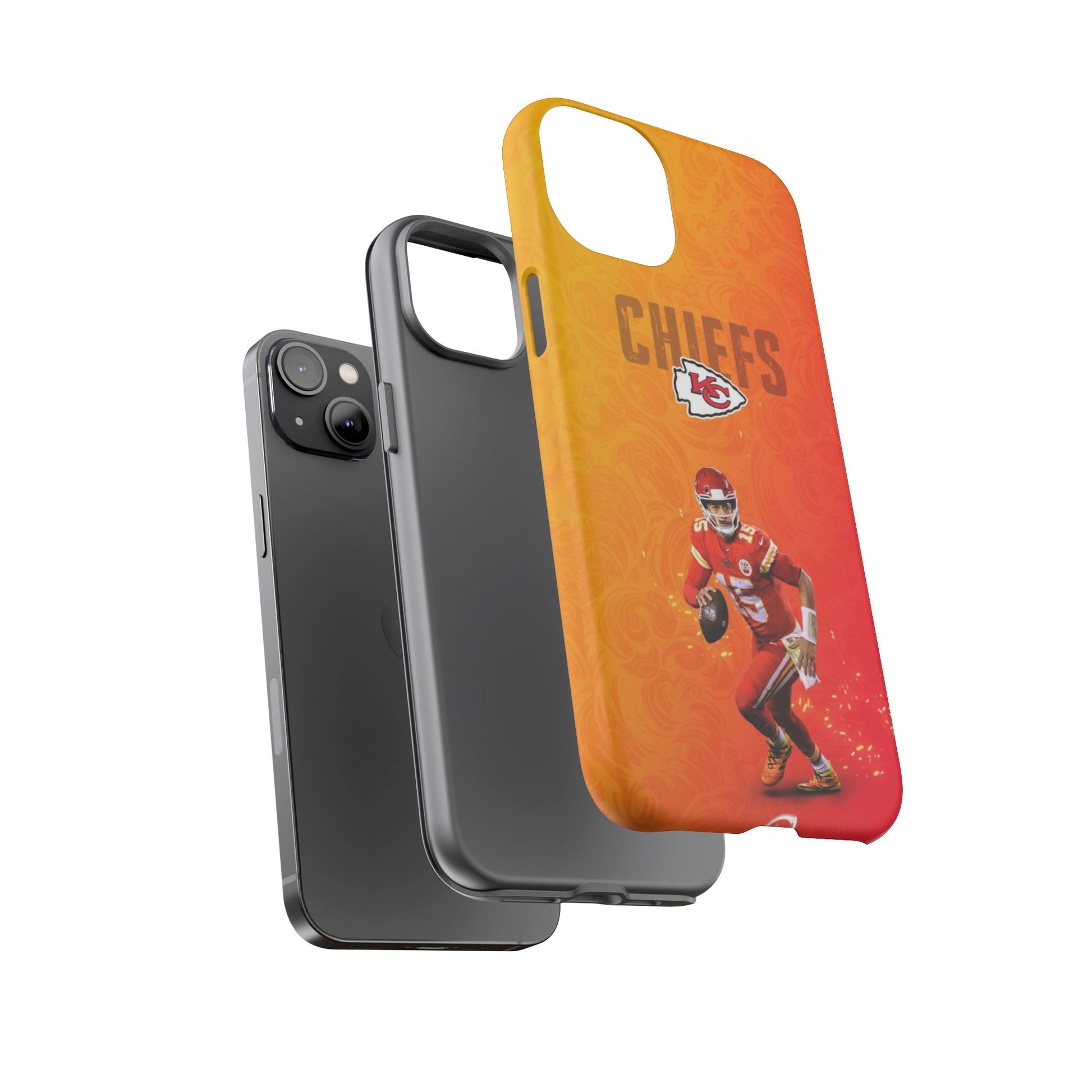 Kansas City Chiefs Patrick Mahomes Football Tough Cases for iPhones, Samsung, and Pixel