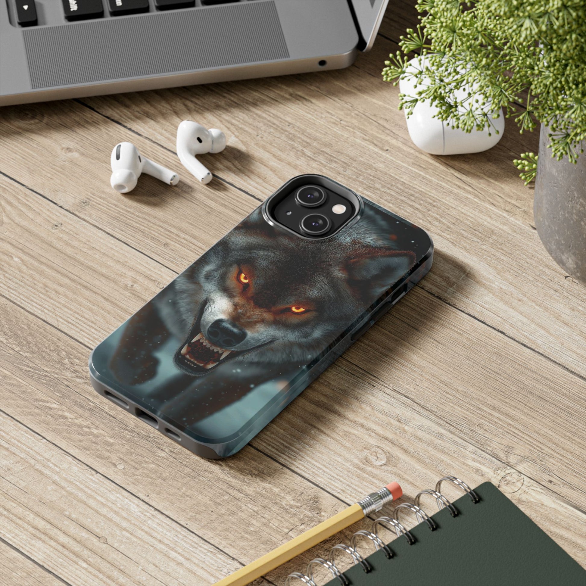 Alpha Male Wolf Themed Tough Phone Cases for Iphones & Samsung Phones