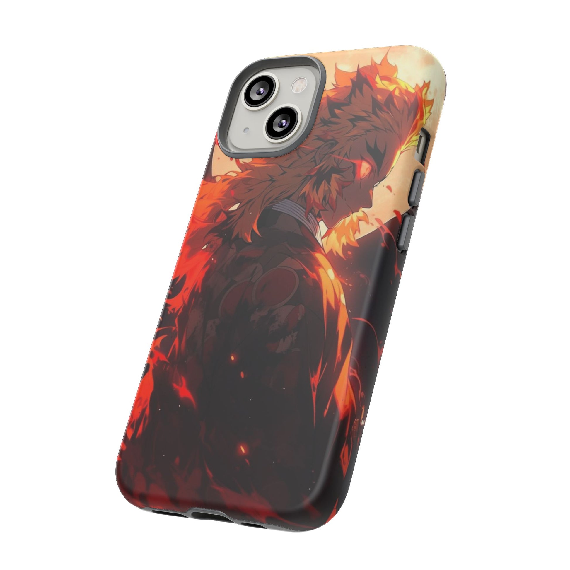 Demon Sl;ayer Rengoku Anime Phone Case, Tough Cases for iPhones, Samsung, and Pixel