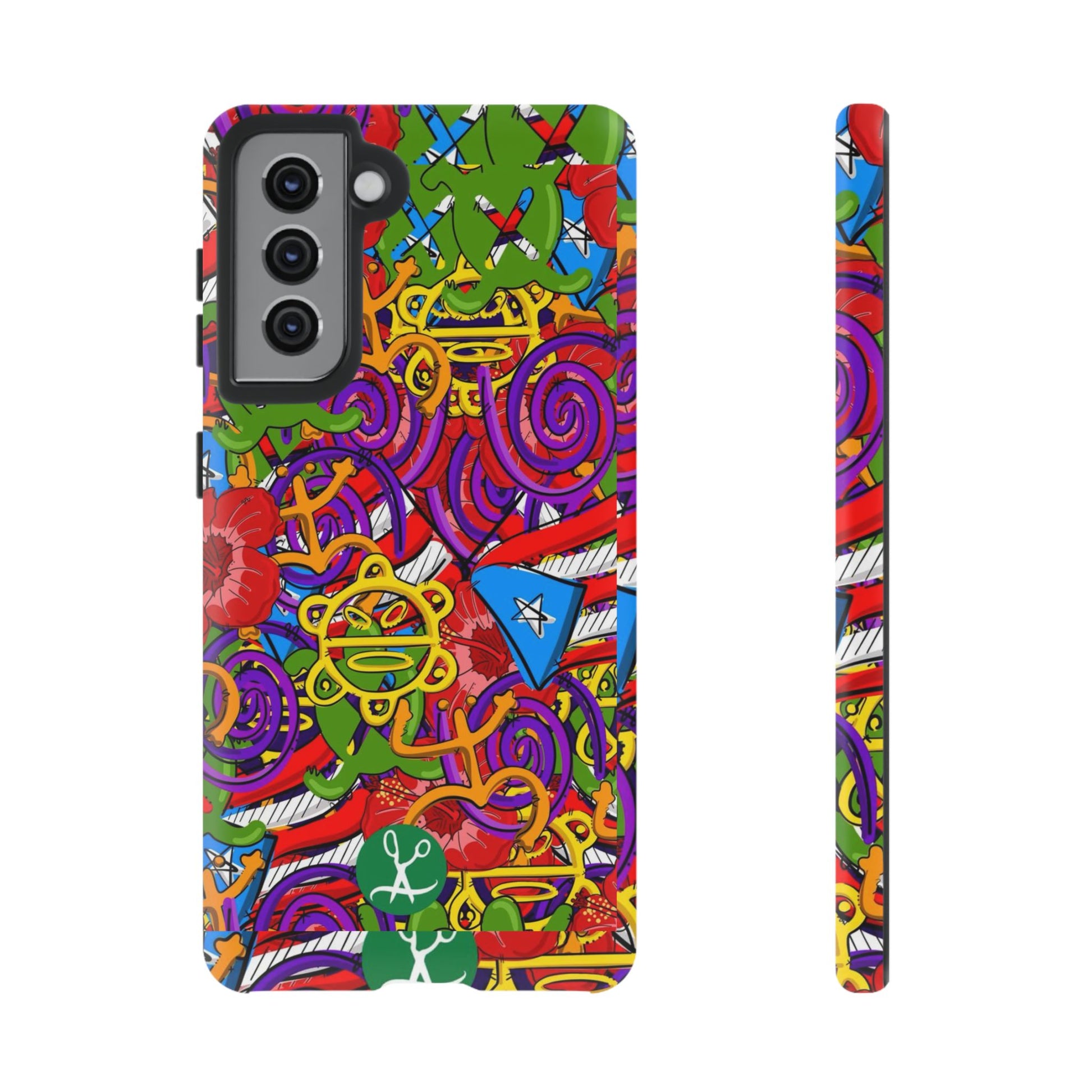 Puerto Rico Taino Tribal Art Tough Cases for iPhones, Samsung, and Pixel
