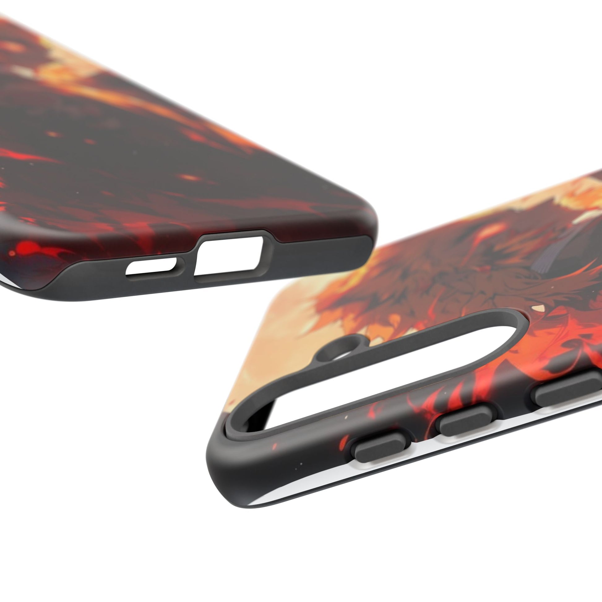 Demon Sl;ayer Rengoku Anime Phone Case, Tough Cases for iPhones, Samsung, and Pixel