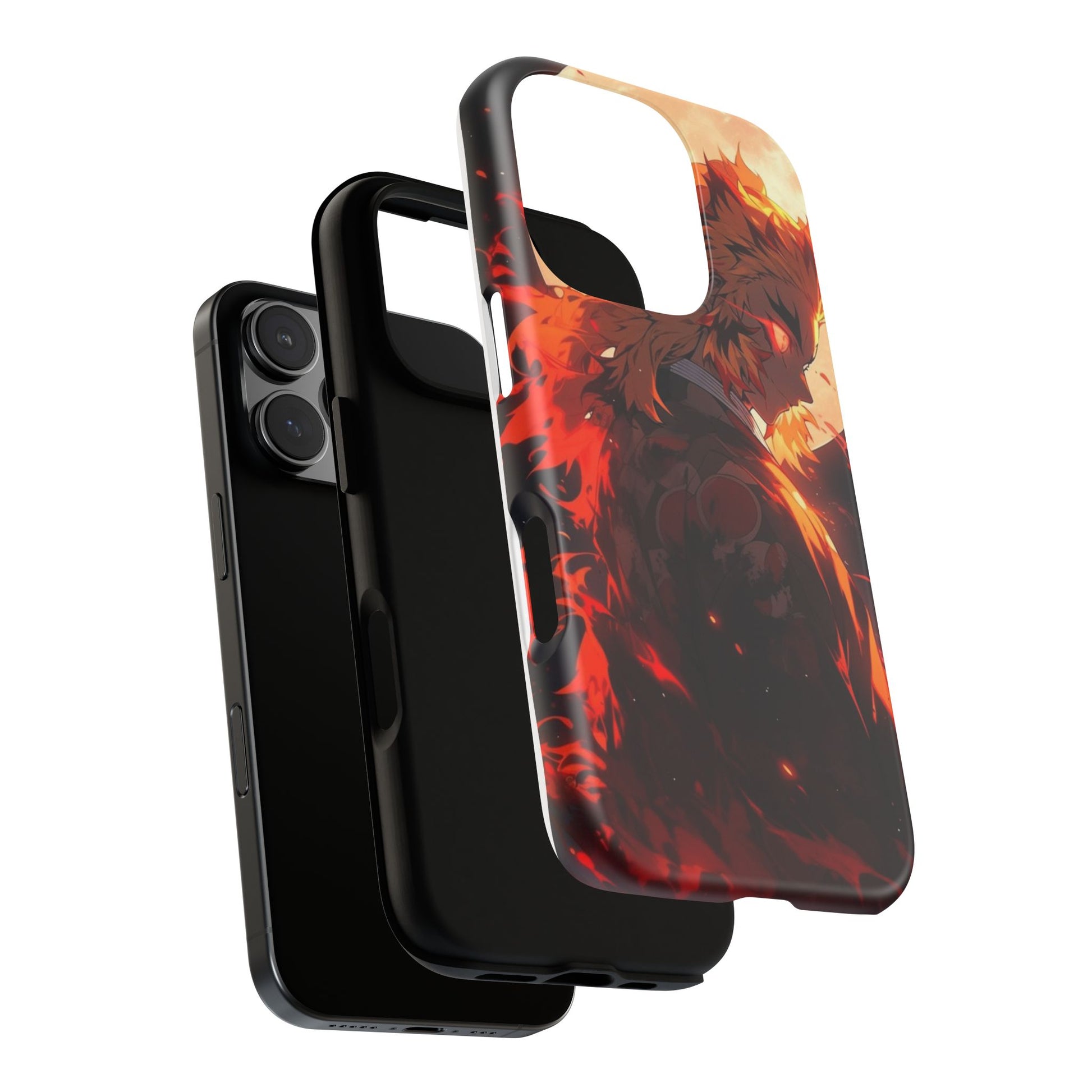 Demon Sl;ayer Rengoku Anime Phone Case, Tough Cases for iPhones, Samsung, and Pixel