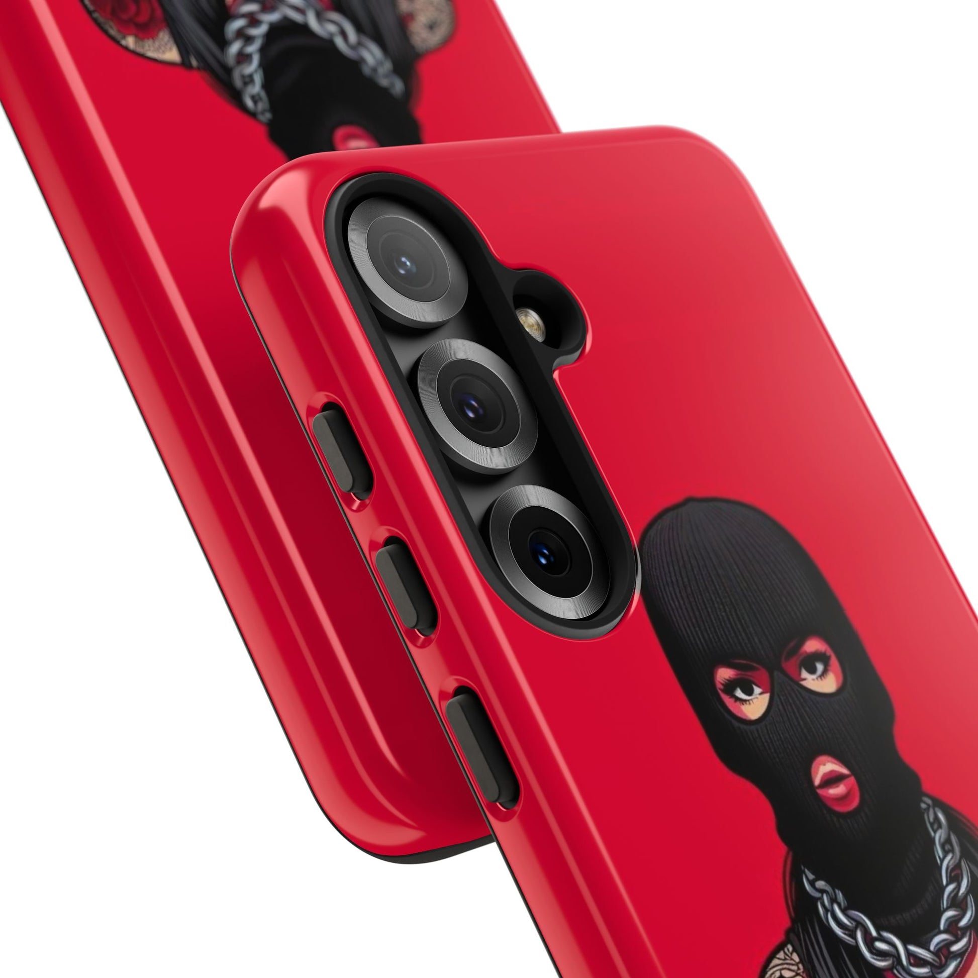 Thug Girl Red Design Tough Cases for iPhones, Samsung, and Pixel