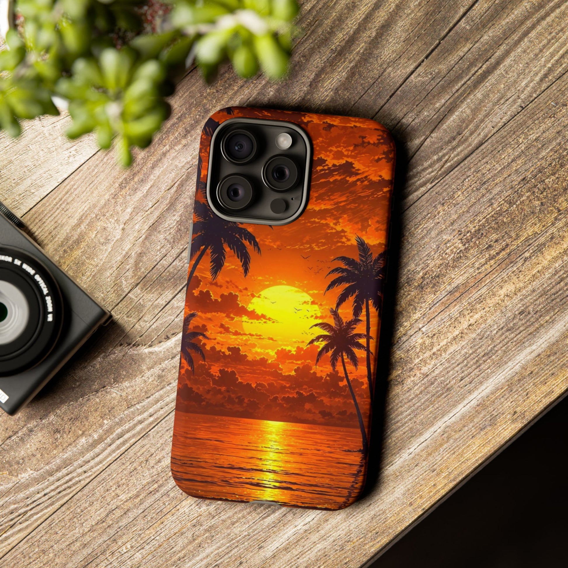 Beautiful Beach Sunset Tough Cases for iPhones, Samsung, and Pixel