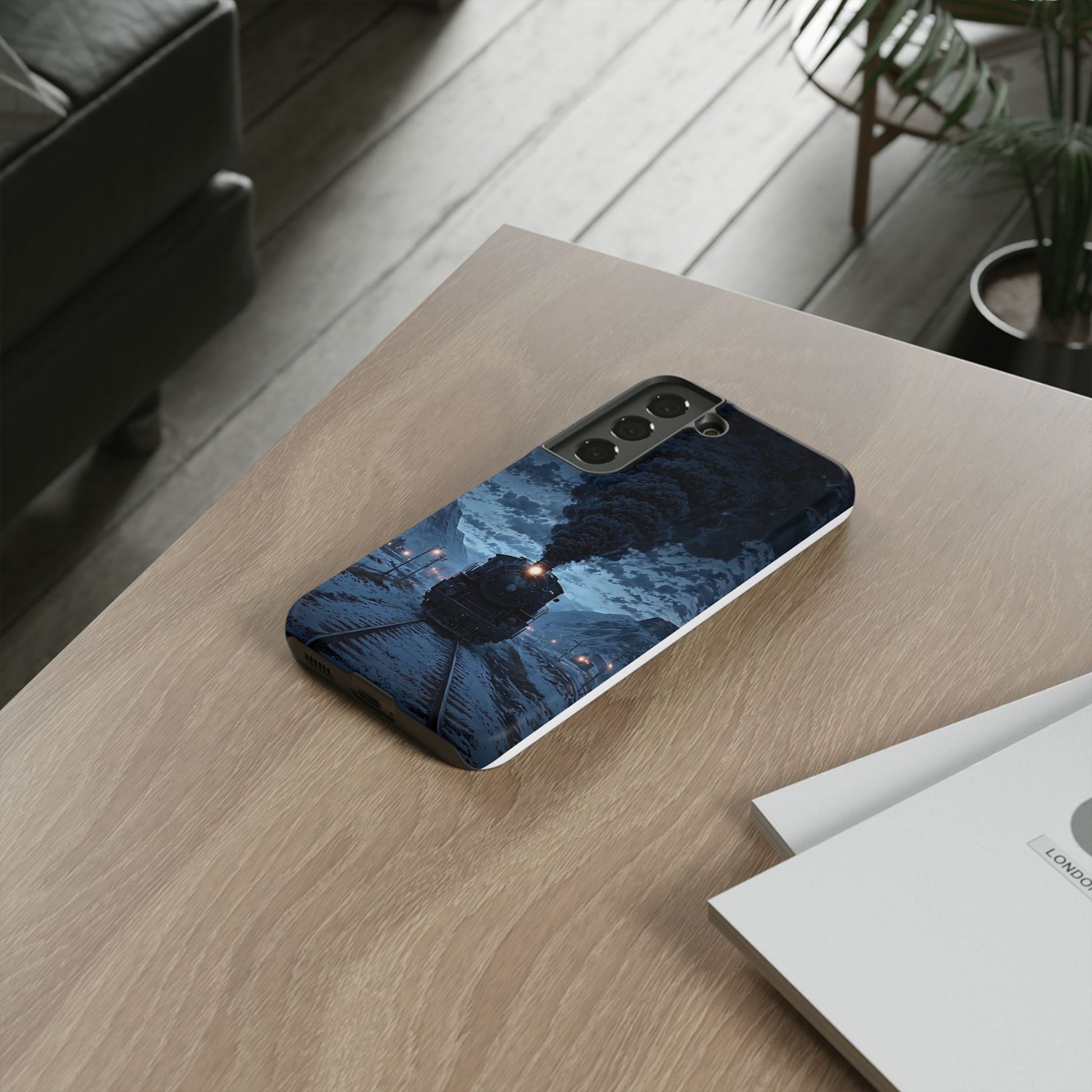 Steam Engine Train Themed Tough Cases for iPhones, Samsung, and Pixel