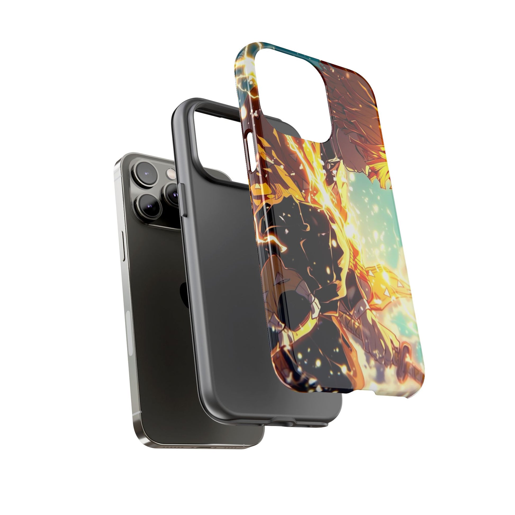 Demon Slayer Zenitsu Anime Theme Phone Case, Tough Cases for iPhones, Samsung, and Pixel
