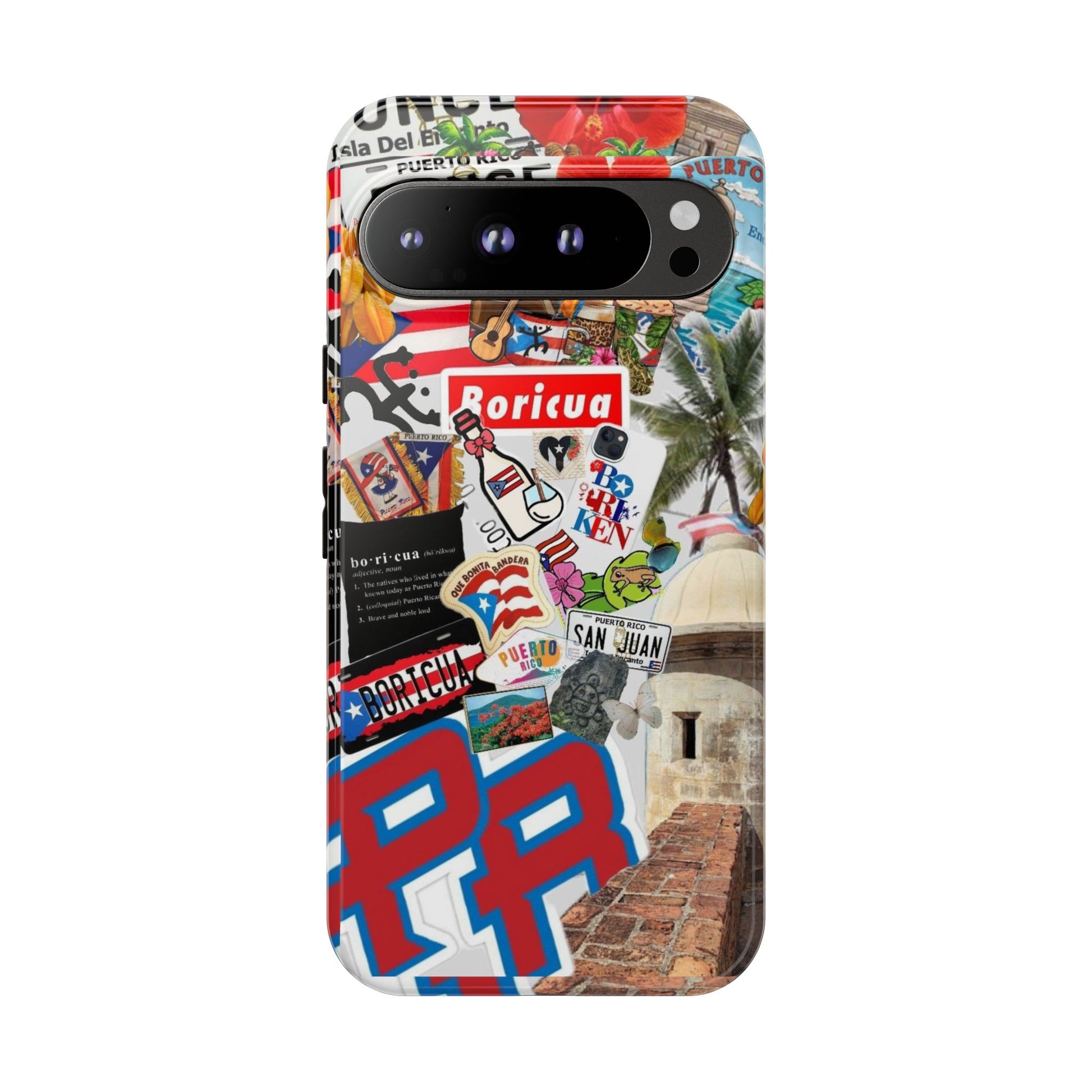 Puerto Rico Boricua Art Tough Cases for iPhones, Samsung, and Pixel
