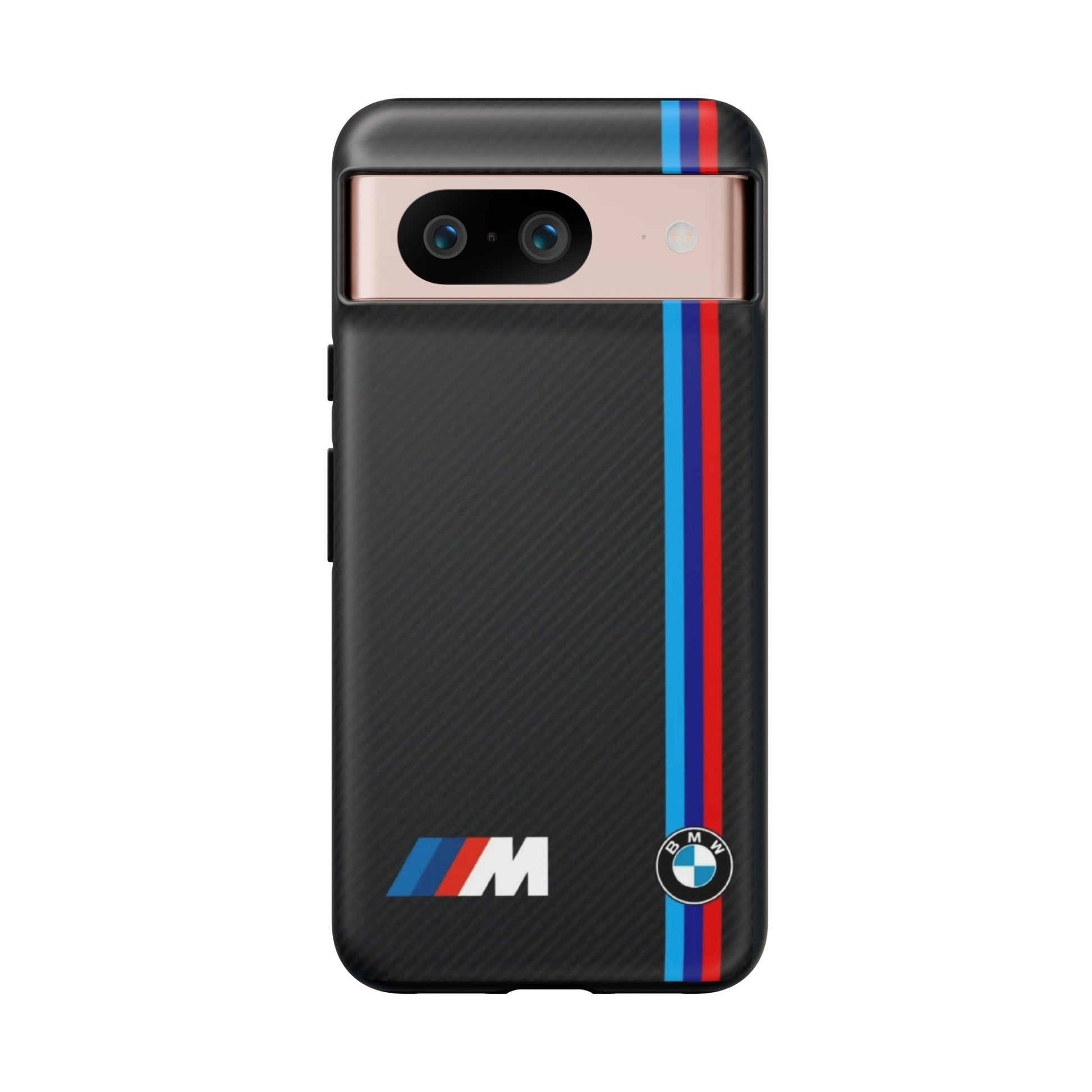 BMW M Stripes Carbon Fiber Design Tough Cases for iPhones, Samsung, and Pixel