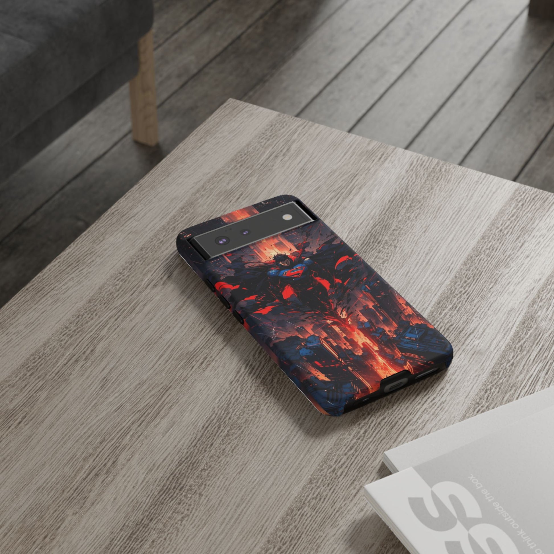 Anime Superman Tough Cases for iPhones, Samsung, and Pixel