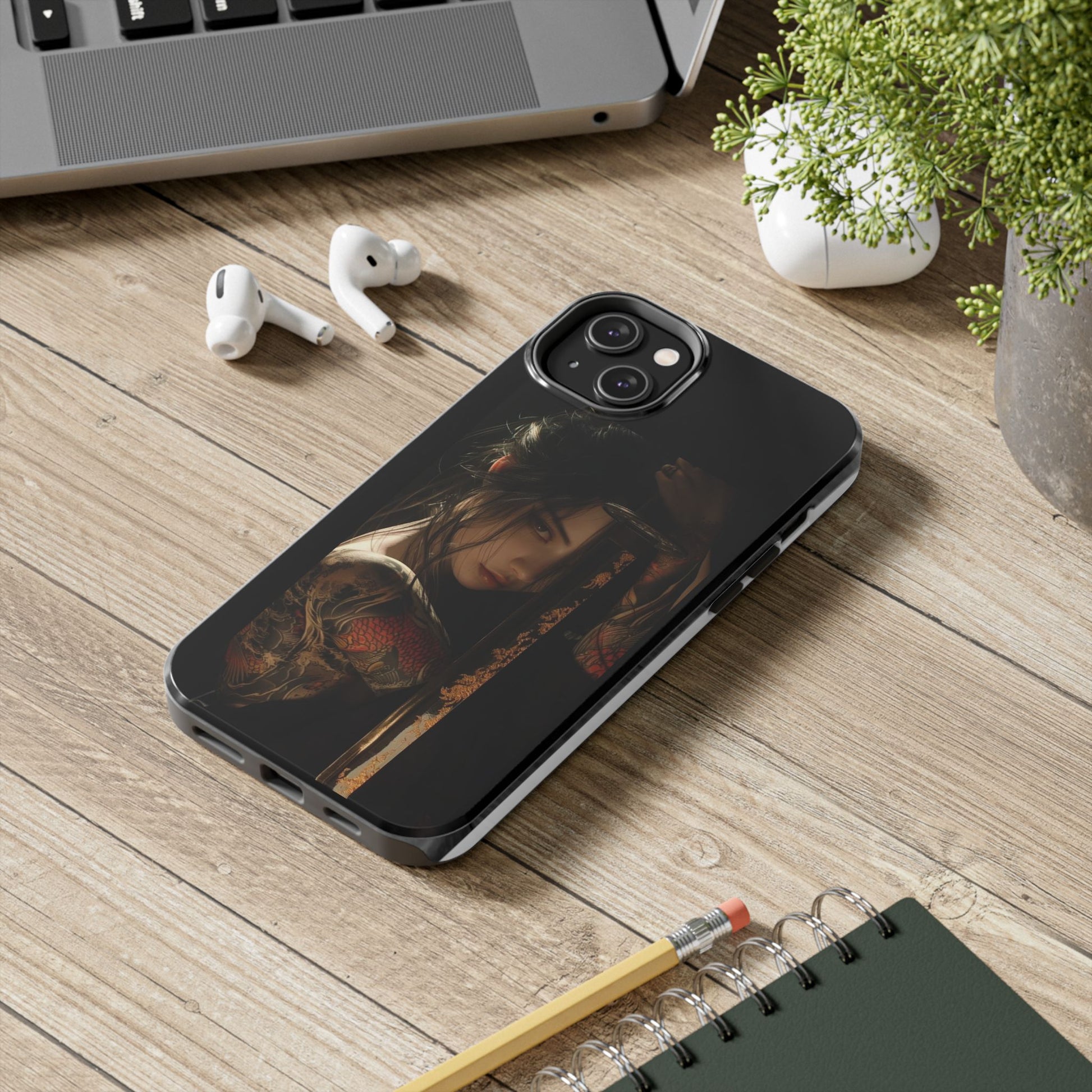 Samurai Female Warrior Design Phone Cases for iPhone & Samsung Galaxy Phones