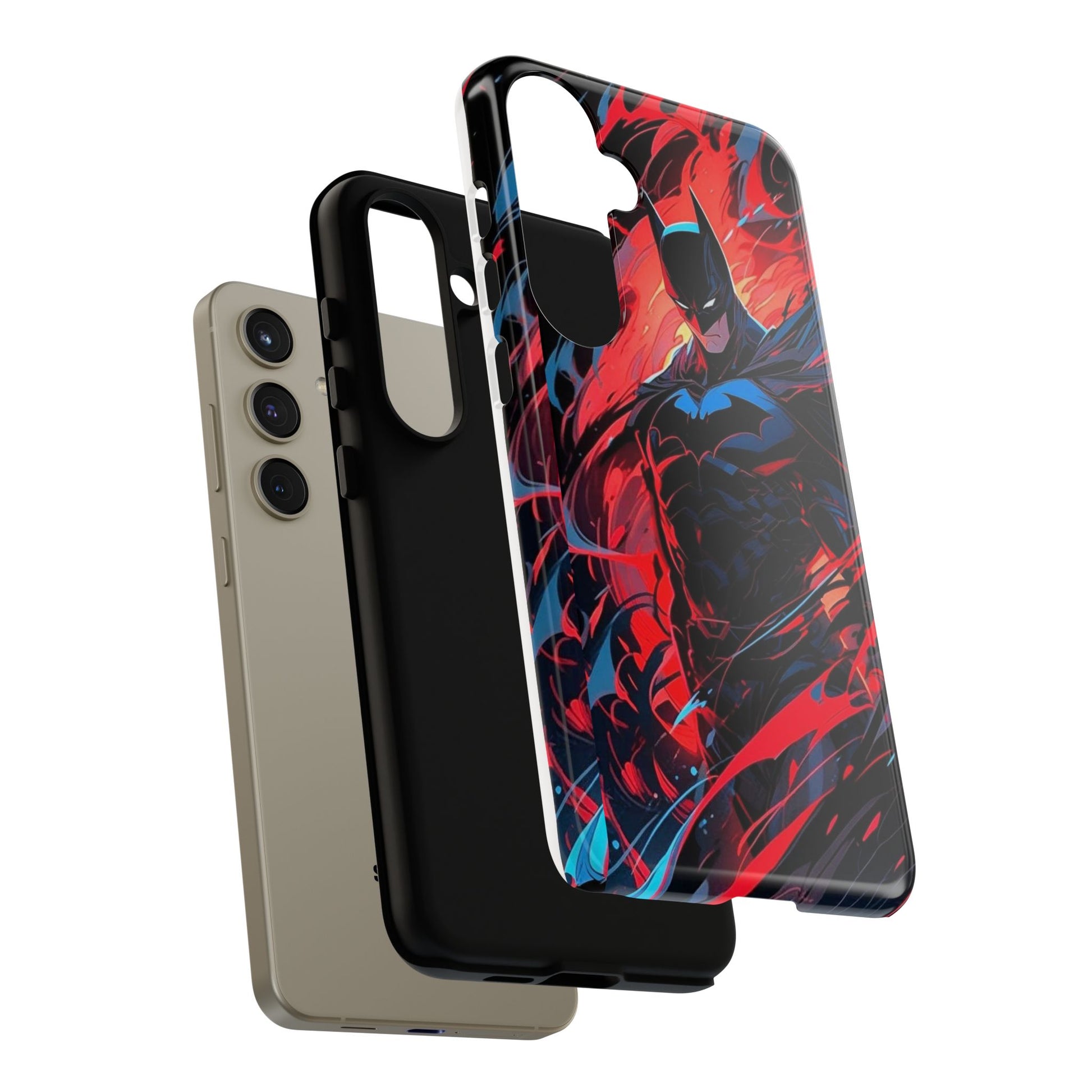 The Dark Knight Batman Art Tough Cases for iPhones, Samsung, and Pixel