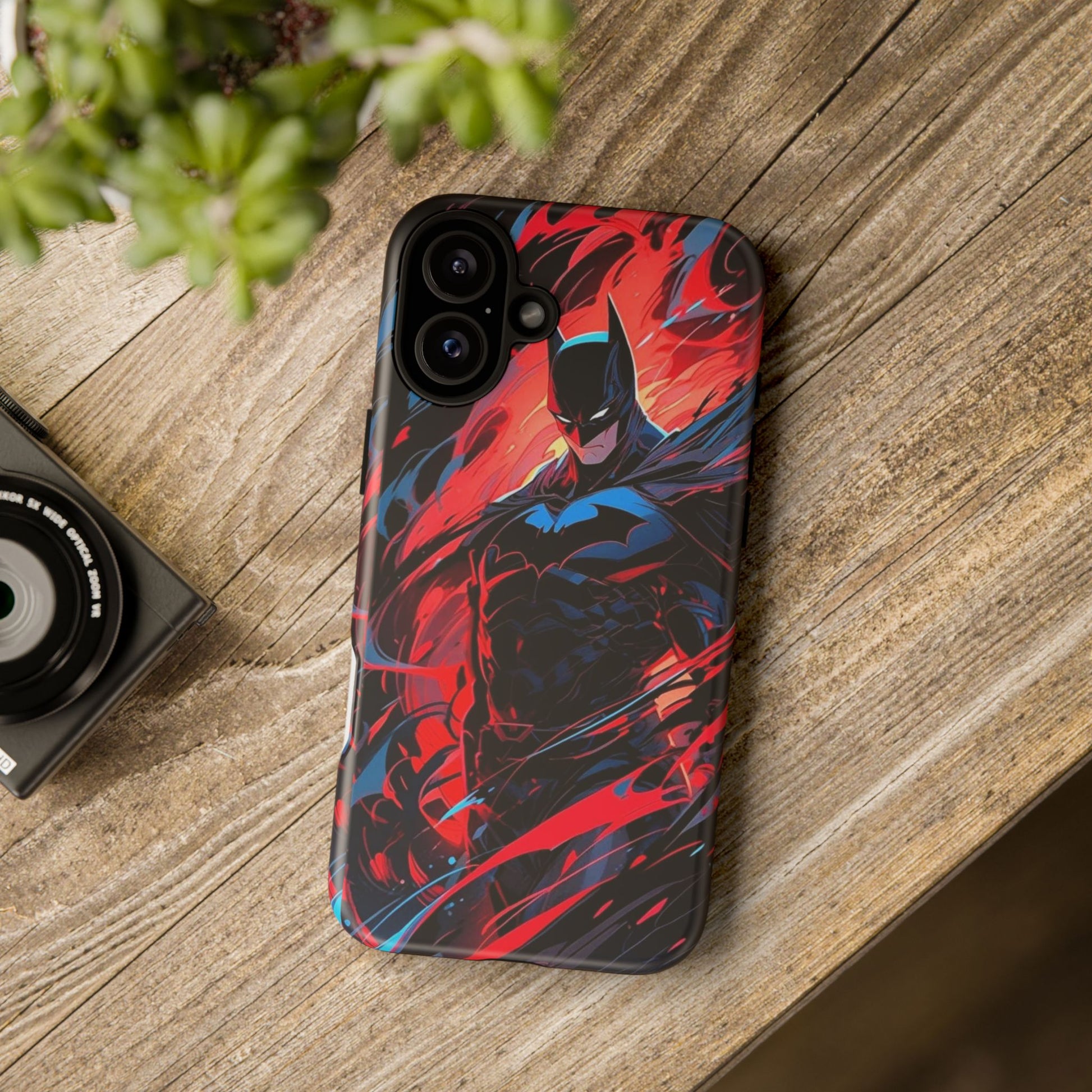 The Dark Knight Batman Art Tough Cases for iPhones, Samsung, and Pixel