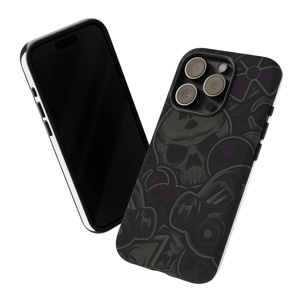 Tough Cases Phone Case, Edgy Skull Design Phone Cover, Gothic Cell Phone Shell