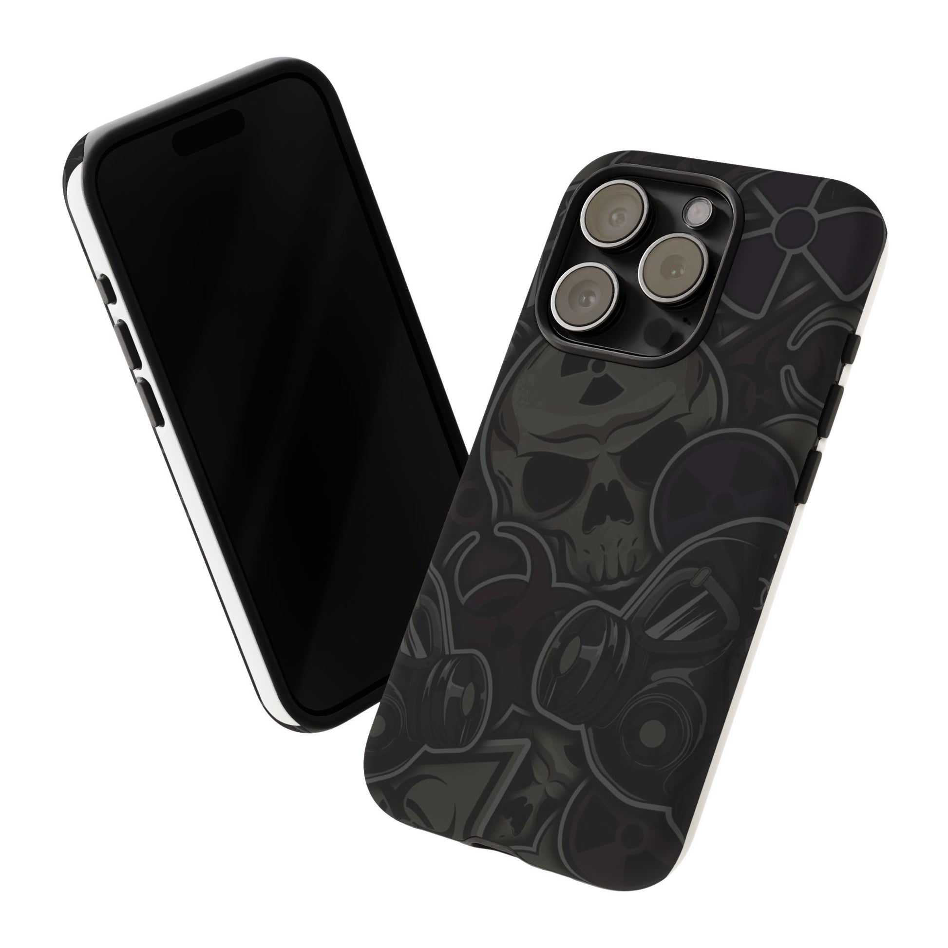 Tough Cases Phone Case, Edgy Skull Design Phone Cover, Gothic Cell Phone Shell
