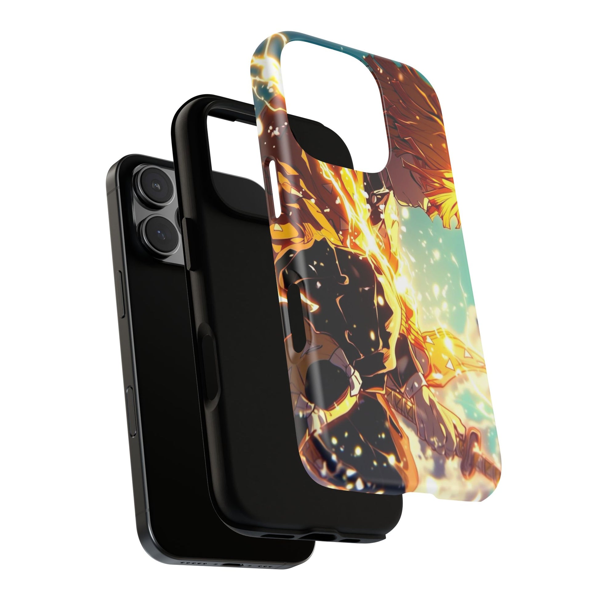 Demon Slayer Zenitsu Anime Theme Phone Case, Tough Cases for iPhones, Samsung, and Pixel