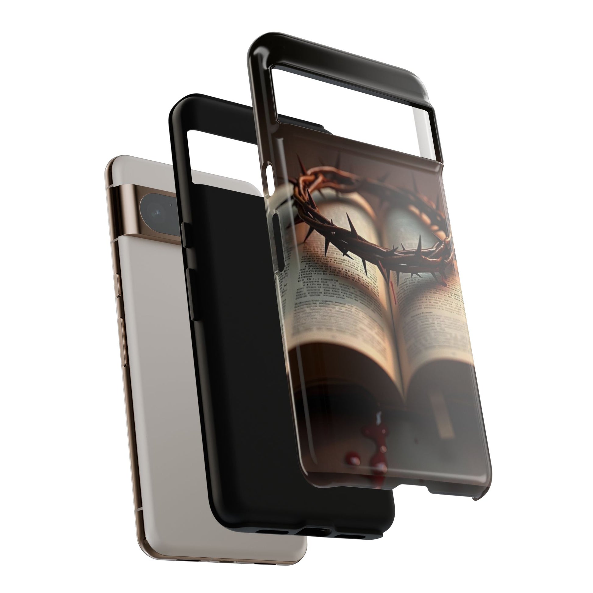 Crown of Thorns and Bible Christian Tough Cases for iPhones, Samsung, and Pixel