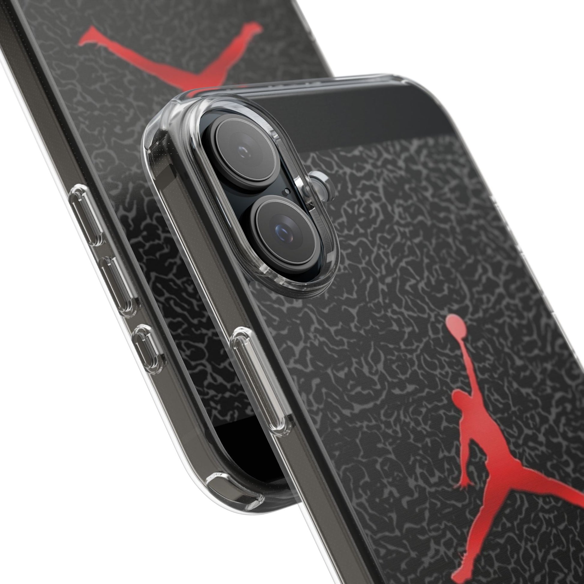 Jump Man Basketball style  Clear Phone Cover