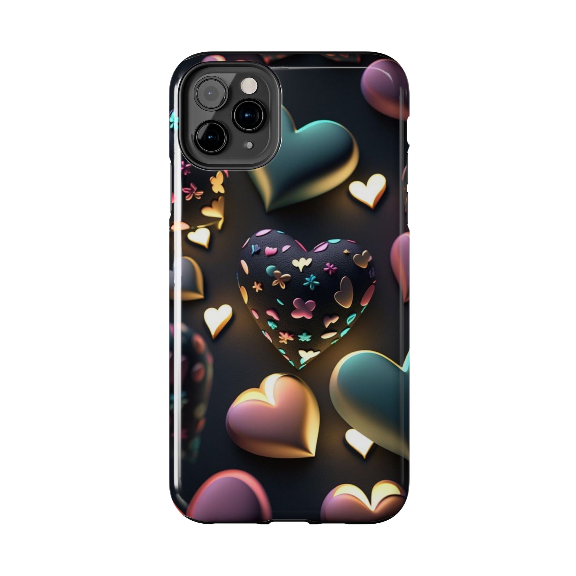 Floating Hearts Themed Tough Phone Cases for Iphones & Samsung Phones