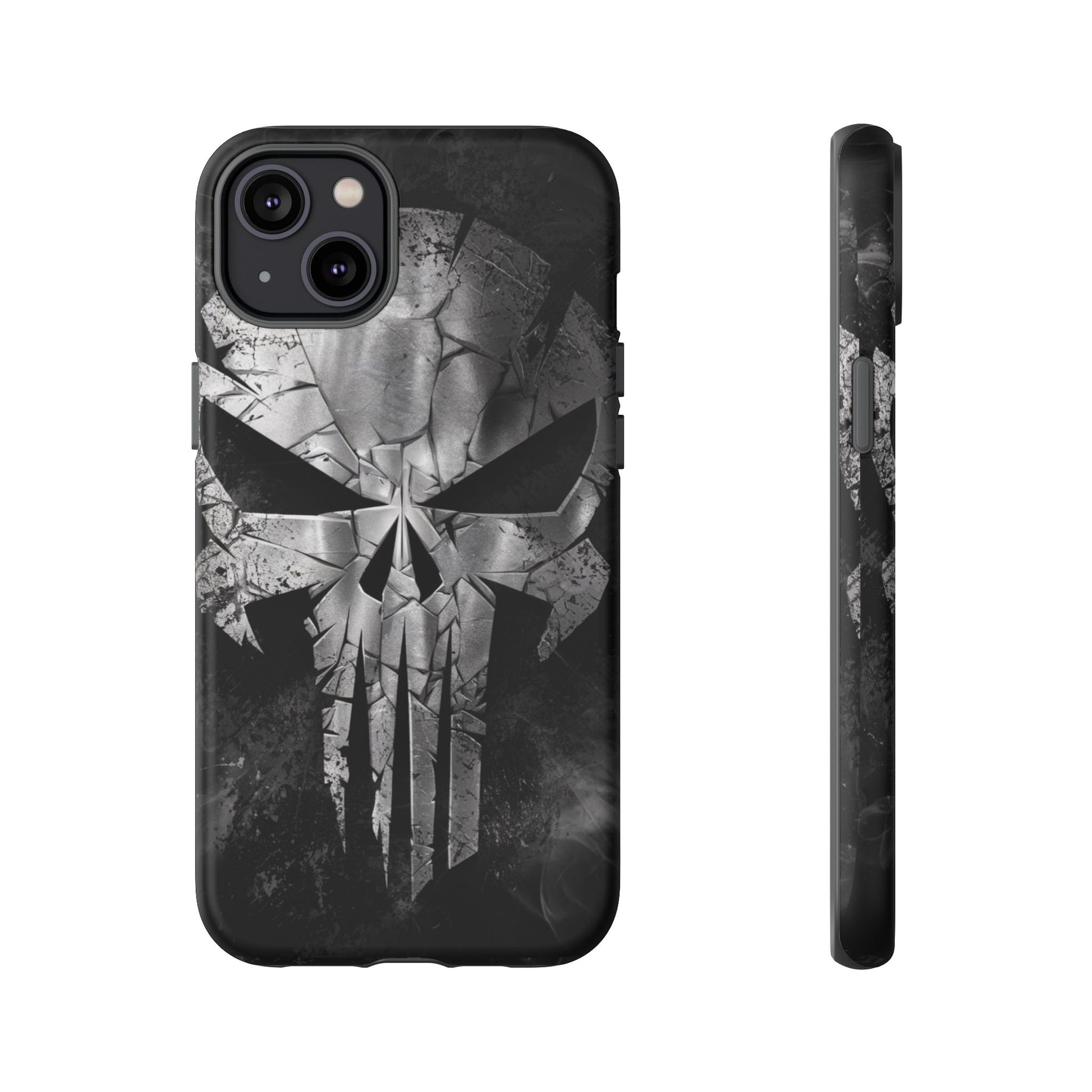 The Punisher Logo Art Tough Cases for iPhones, Samsung, and Pixel