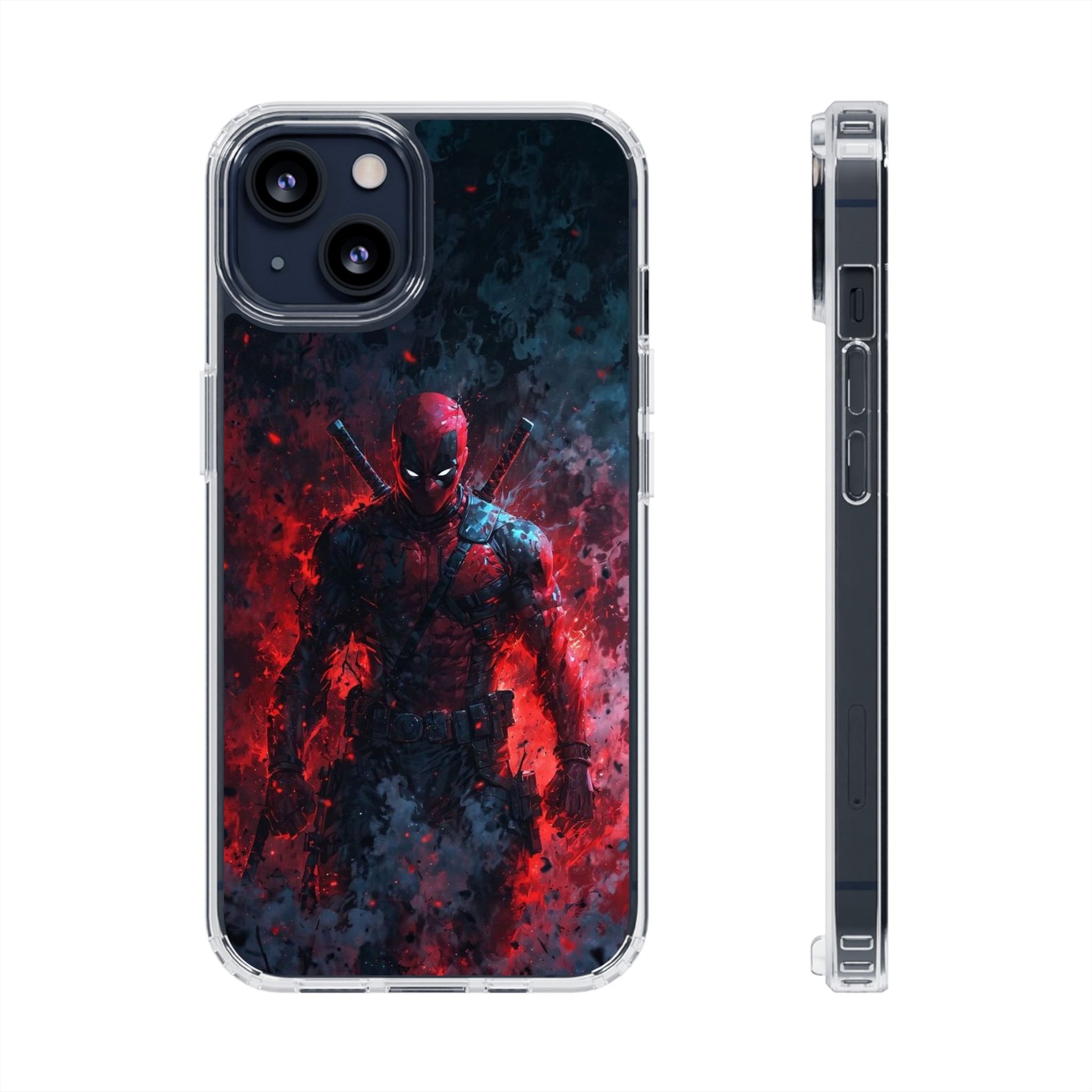 Phone Case, Deadpool Inspired Abstract art, Iphone, Samsung case