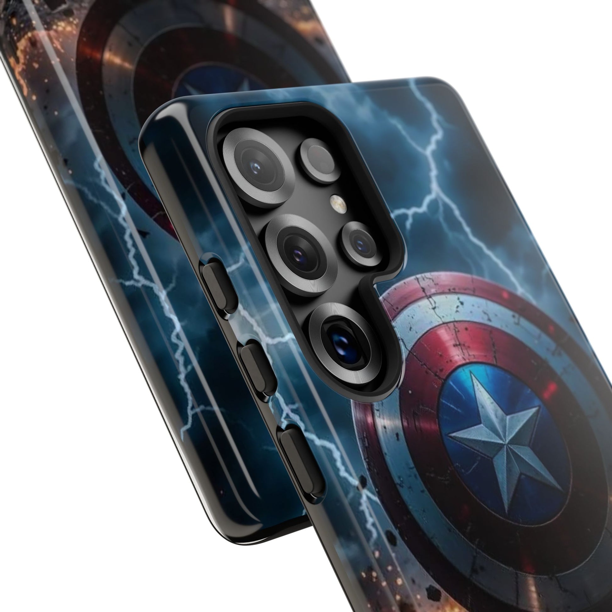 Captain America Shield Tough Cases for iPhones, Samsung, and Pixel