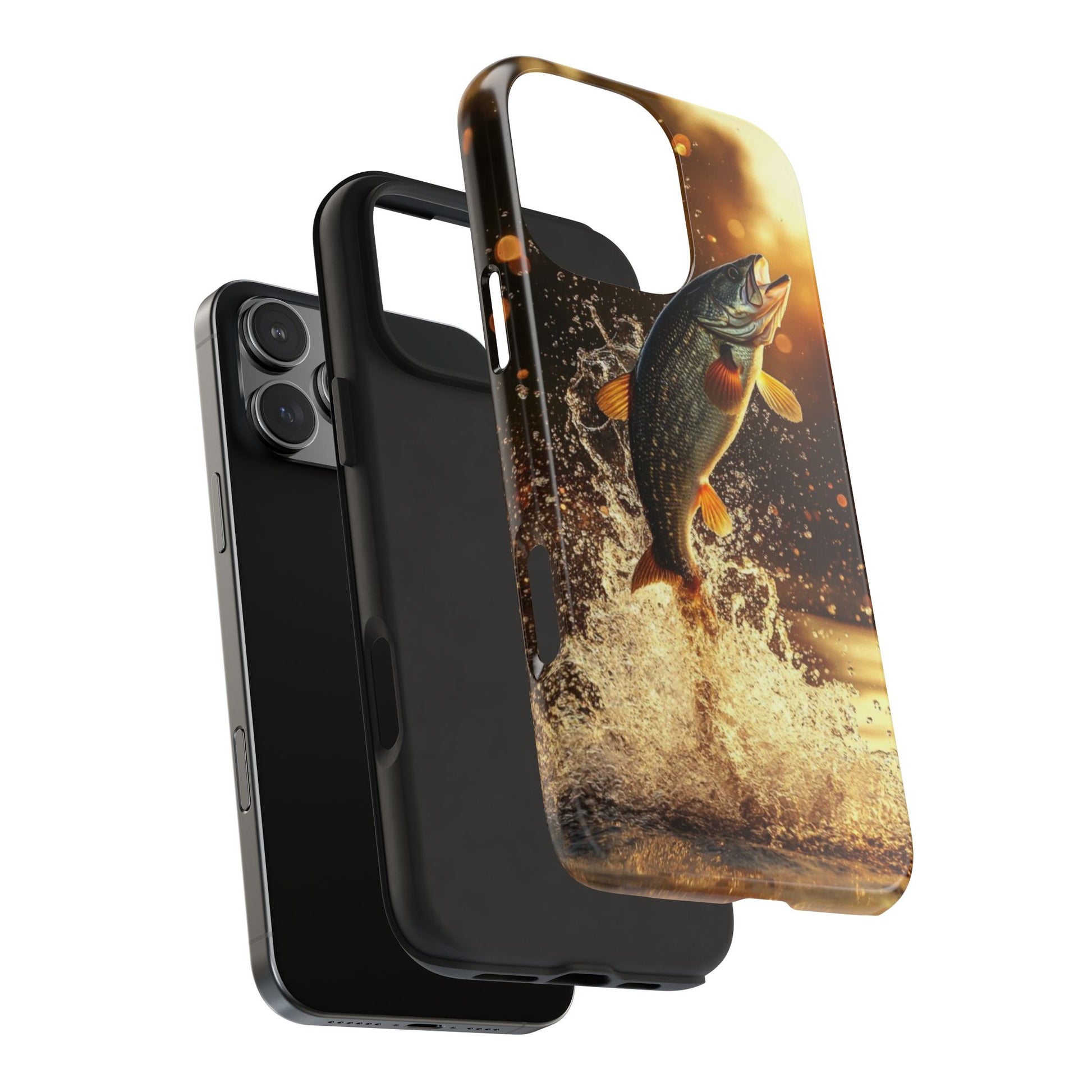 Jumping Bass Fish Theme Phone Cases for iPhones & Samsung Phones