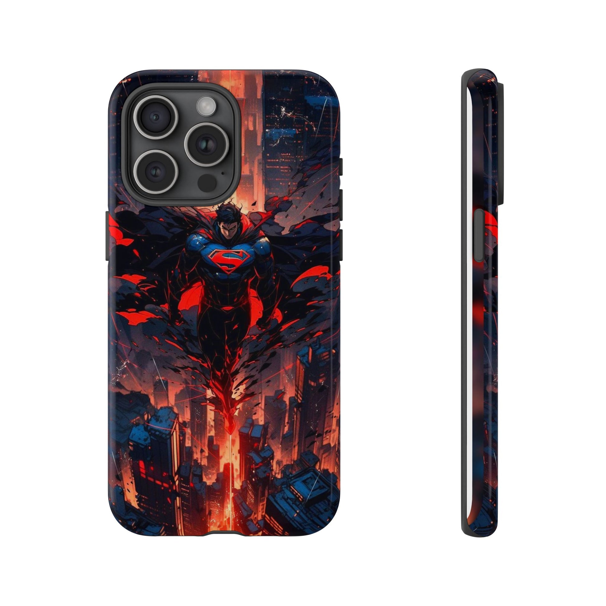 Anime Superman Tough Cases for iPhones, Samsung, and Pixel