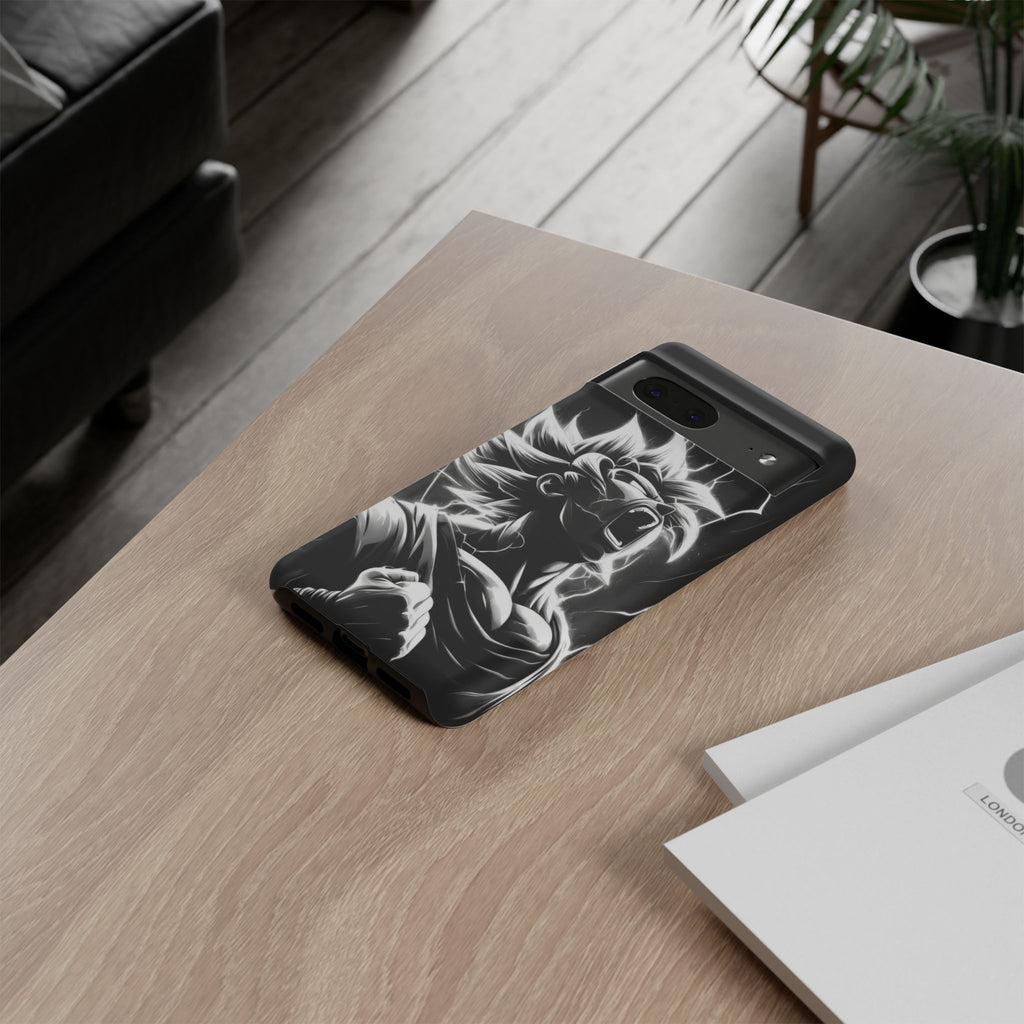Anime Saiyan Rage Dragon ball Z Tough Cases for iPhones, Samsung, and Pixel