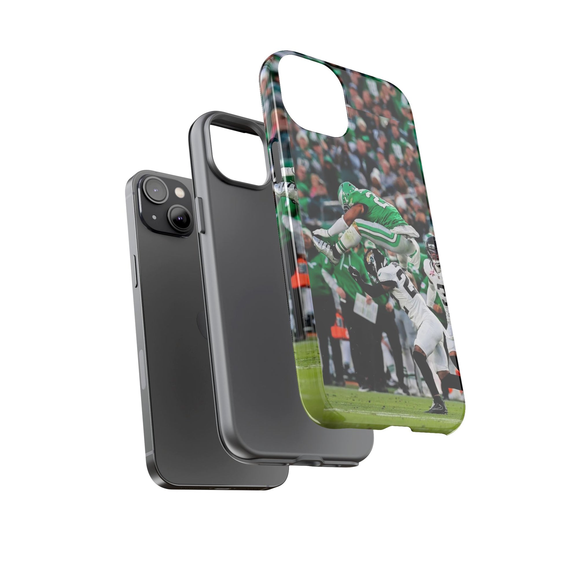 Saquon Barkley The Huddle Eagles Football Tough Cases for iPhones, Samsung, and Pixel