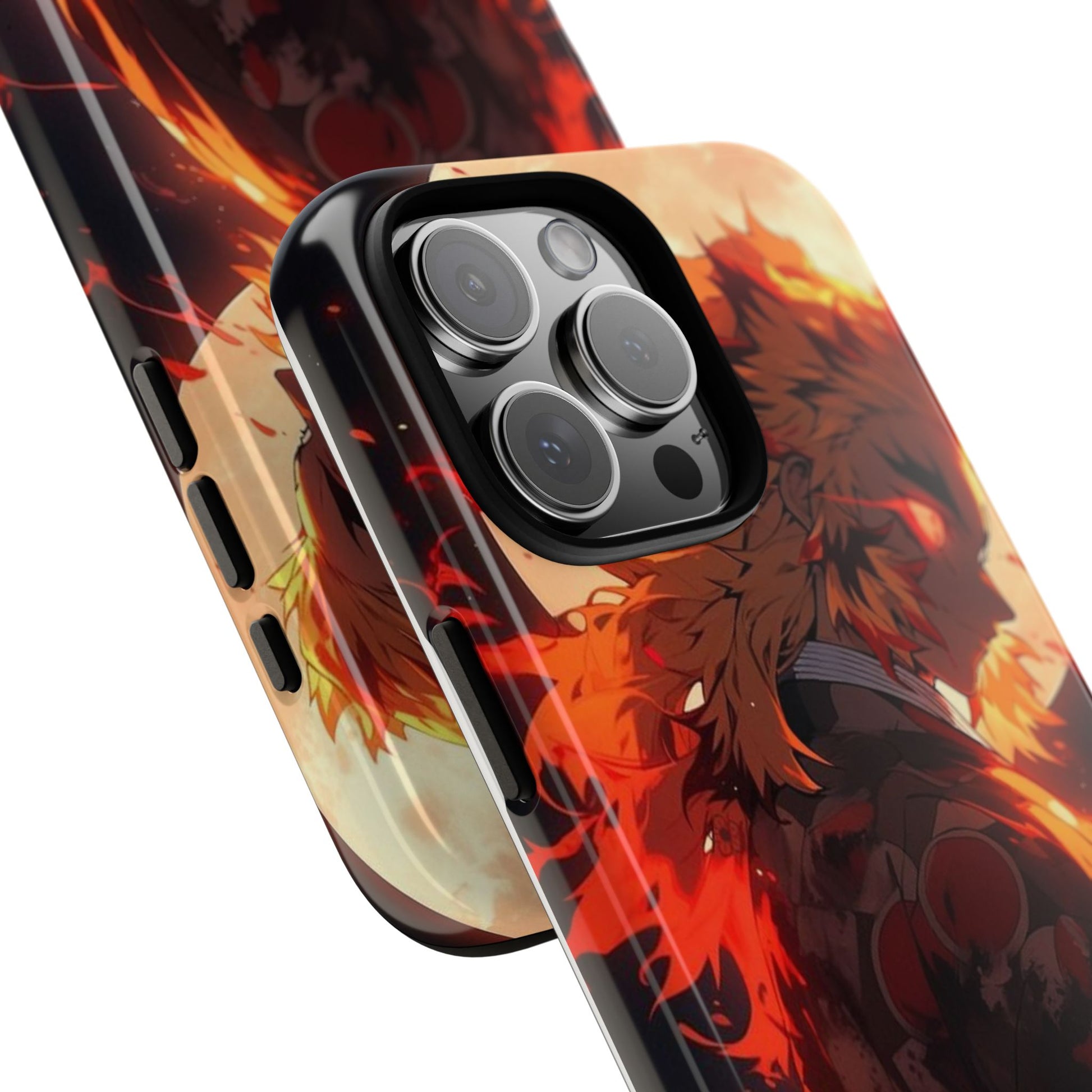 Demon Sl;ayer Rengoku Anime Phone Case, Tough Cases for iPhones, Samsung, and Pixel