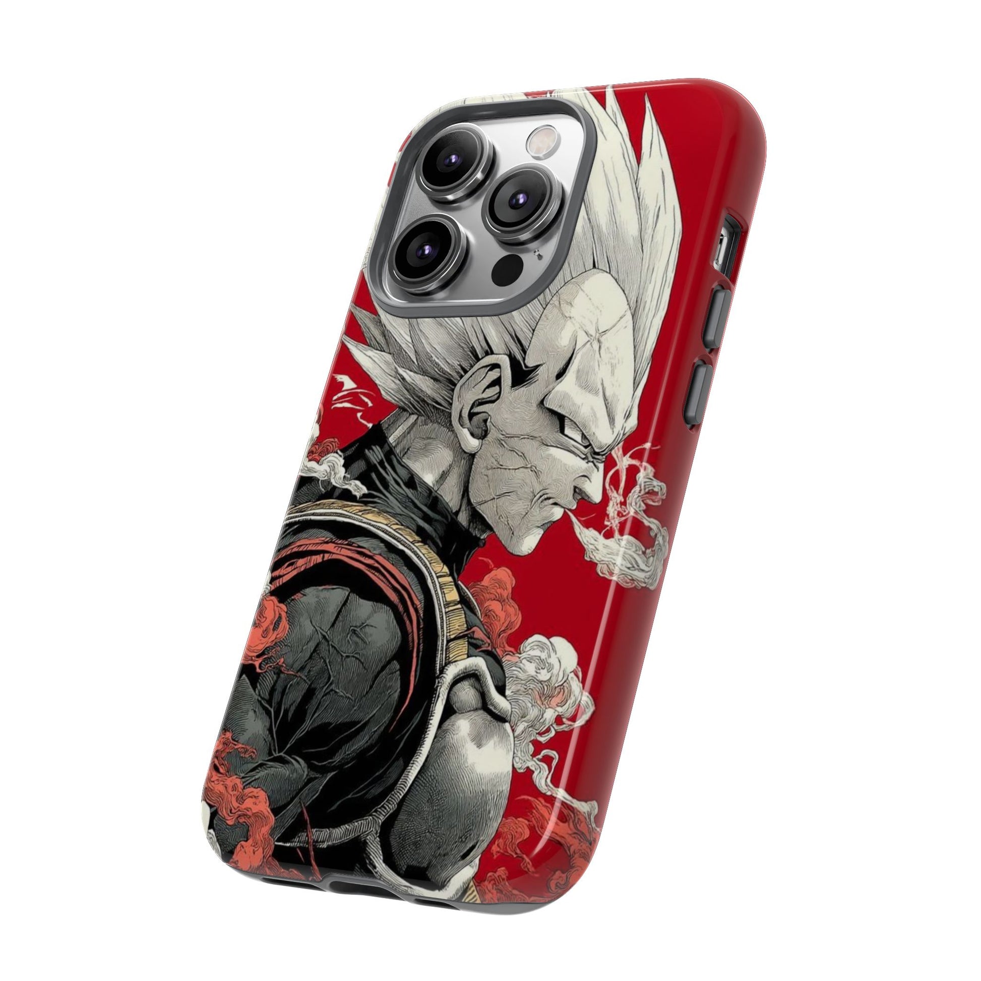 Dragon Ball Z Vegeta Anime Tough Cases for iPhones, Samsung, and Pixel