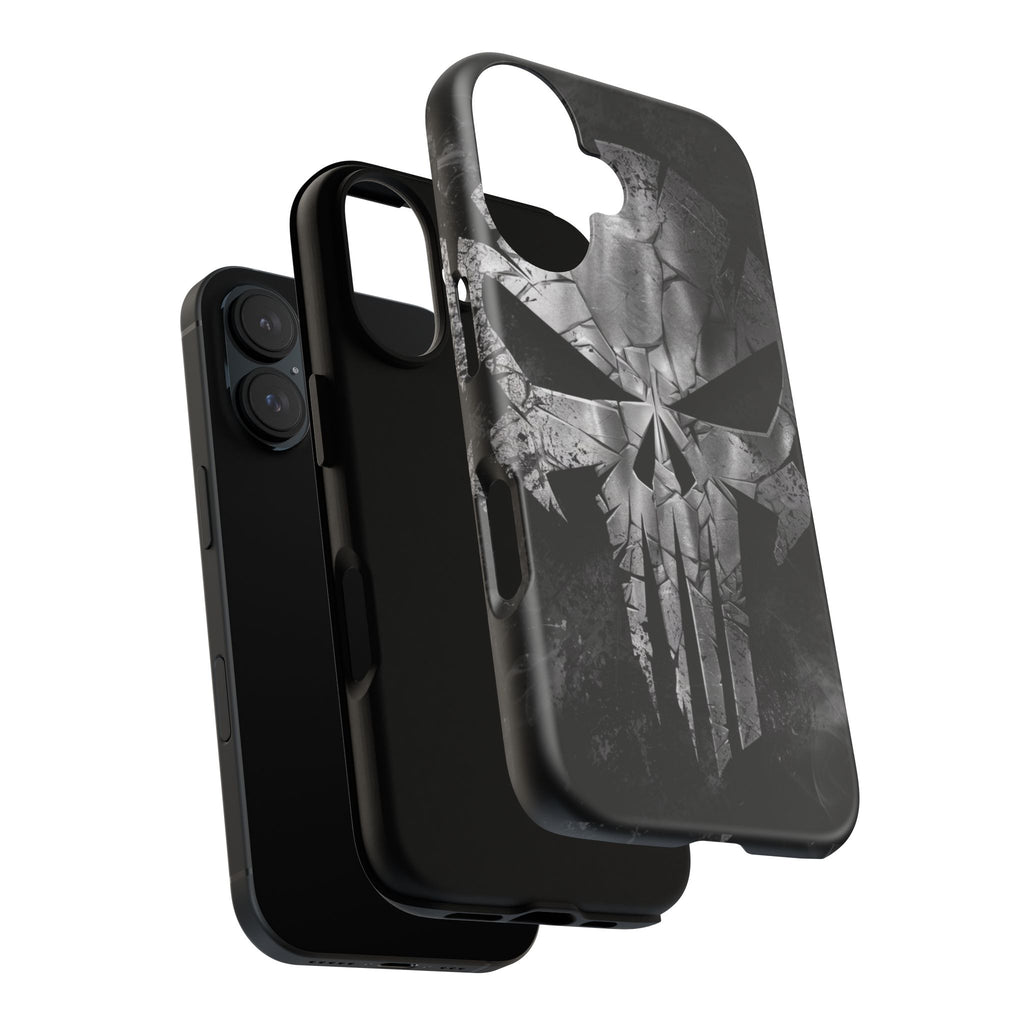 The Punisher Logo Art Tough Cases for iPhones, Samsung, and Pixel