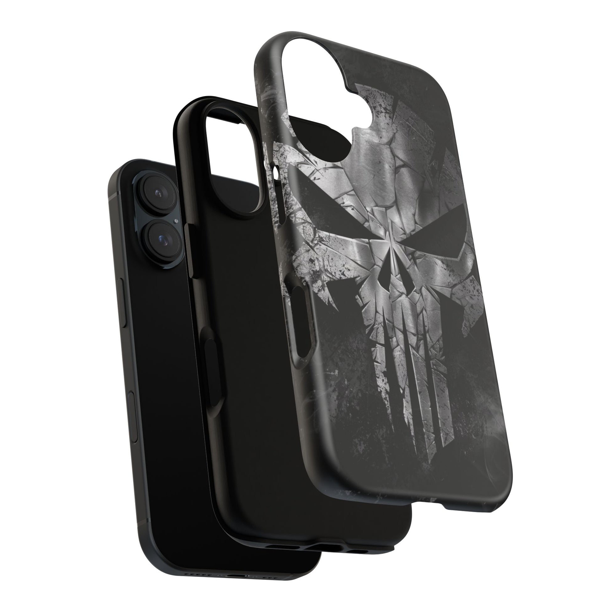 The Punisher Logo Art Tough Cases for iPhones, Samsung, and Pixel