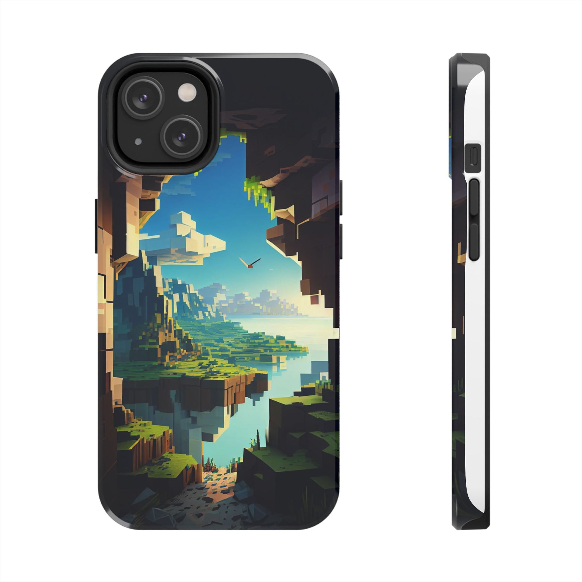 World of Minecraft Tough Phone Cases for Iphones & Samsung Phones Durable