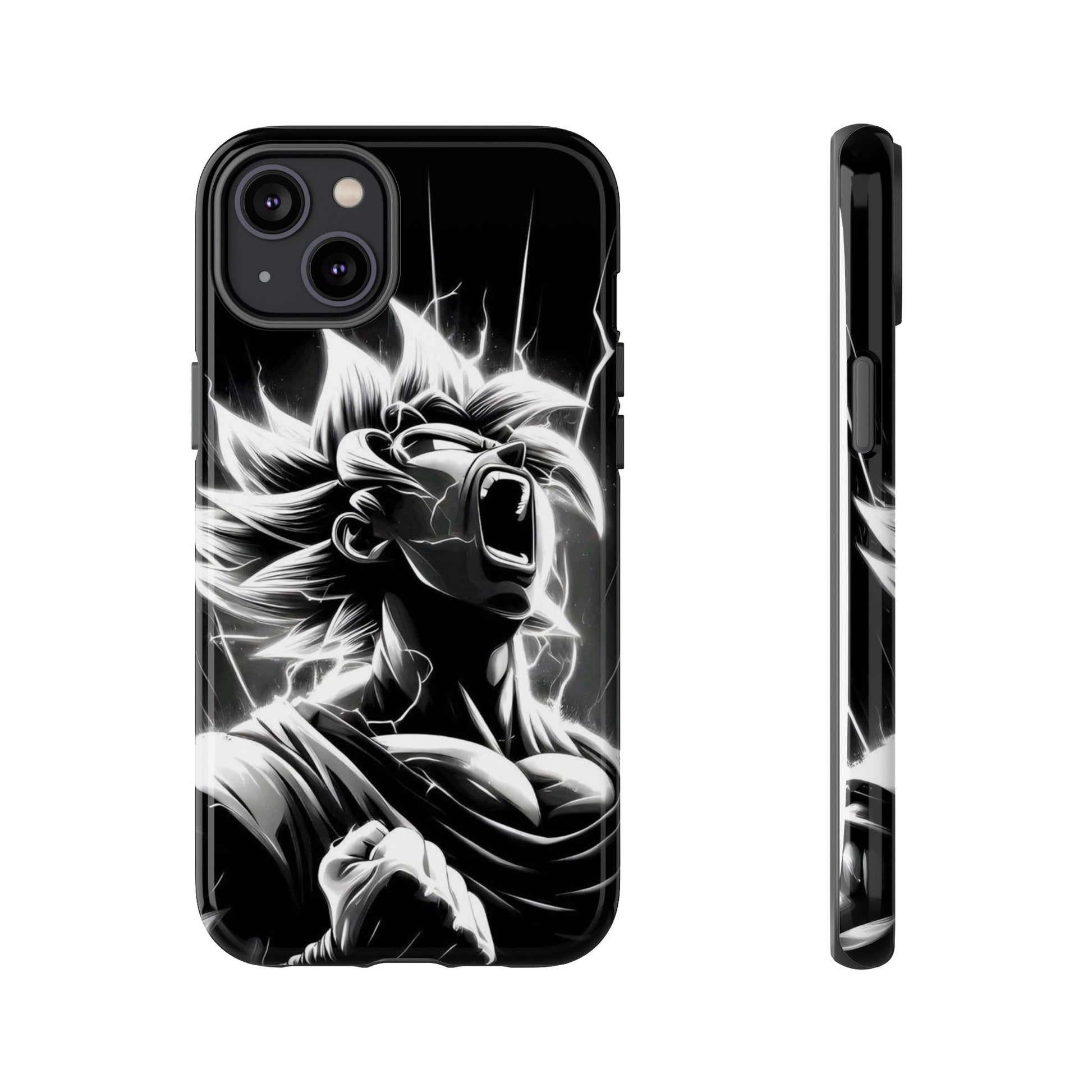 Anime Saiyan Rage Dragon ball Z Tough Cases for iPhones, Samsung, and Pixel