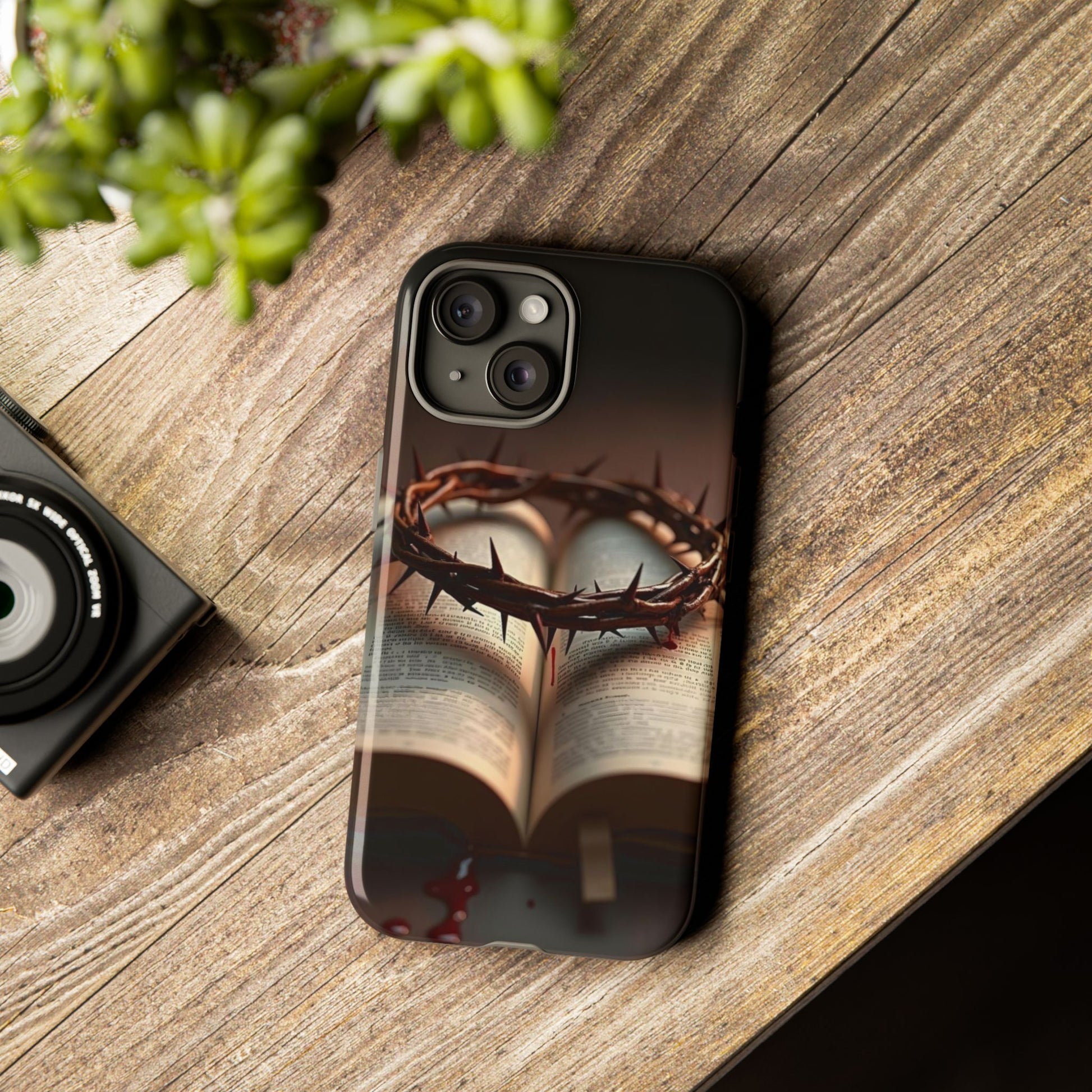 Crown of Thorns and Bible Christian Tough Cases for iPhones, Samsung, and Pixel