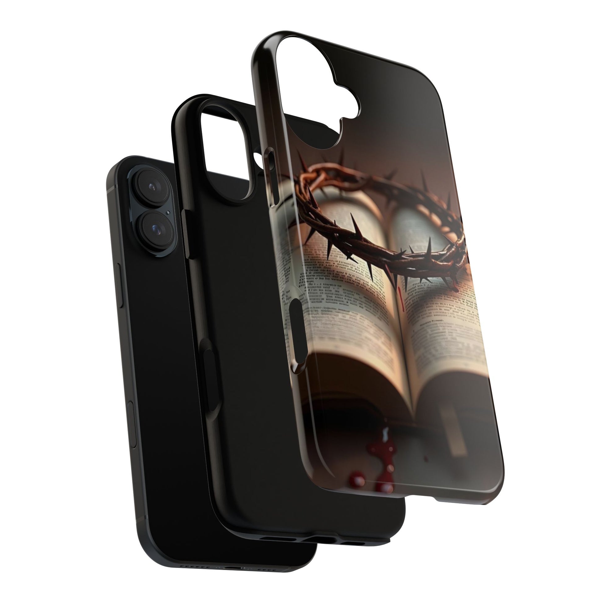 Crown of Thorns and Bible Christian Tough Cases for iPhones, Samsung, and Pixel
