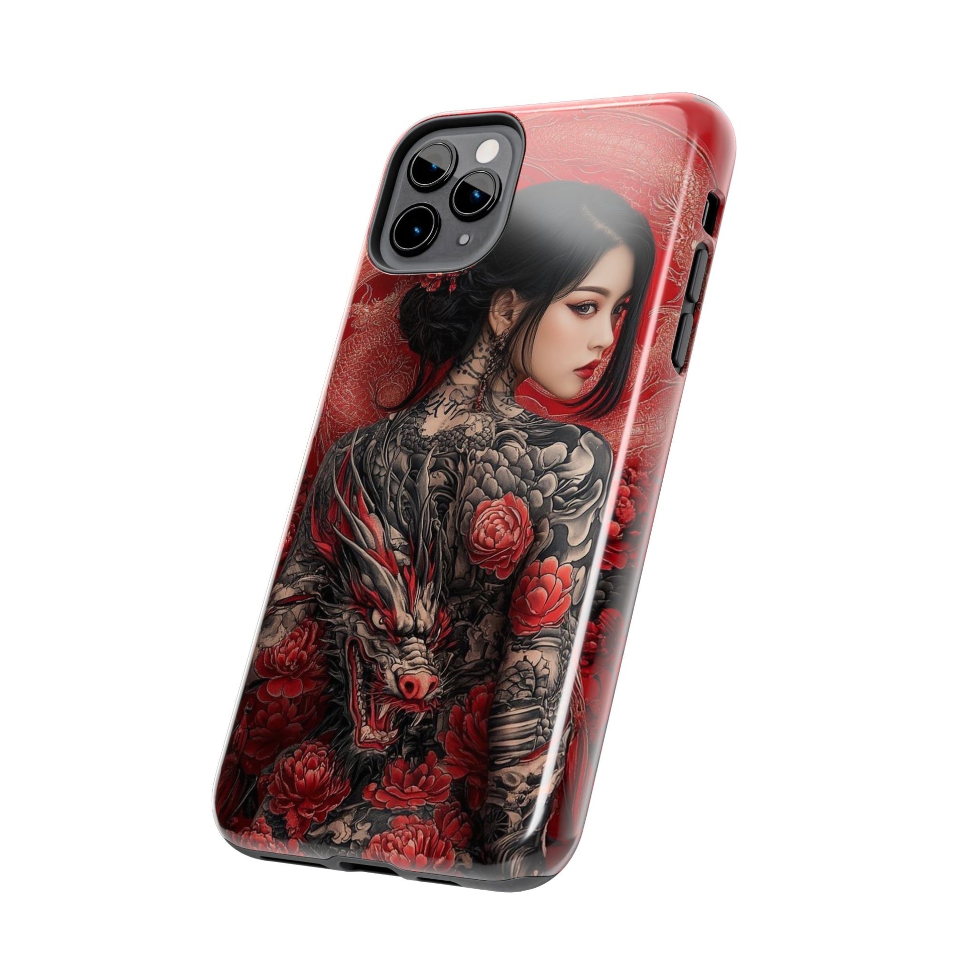 Japanese Geisha Tattooed Girl Phone Cases for Iphones & Samsung Durable