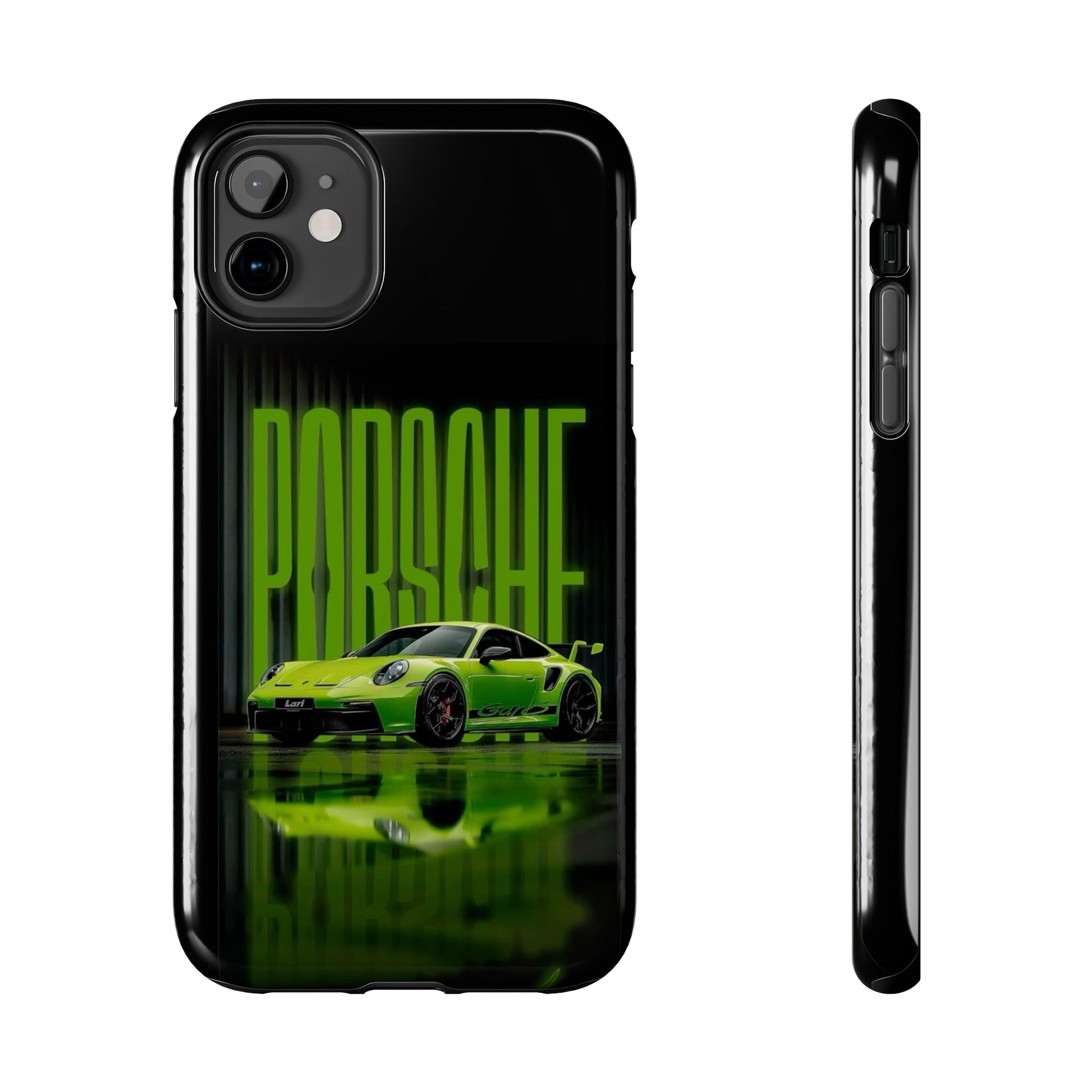 Neon Green Racing Sports Car Tough Phone Cases for Iphones & Samsung Durable