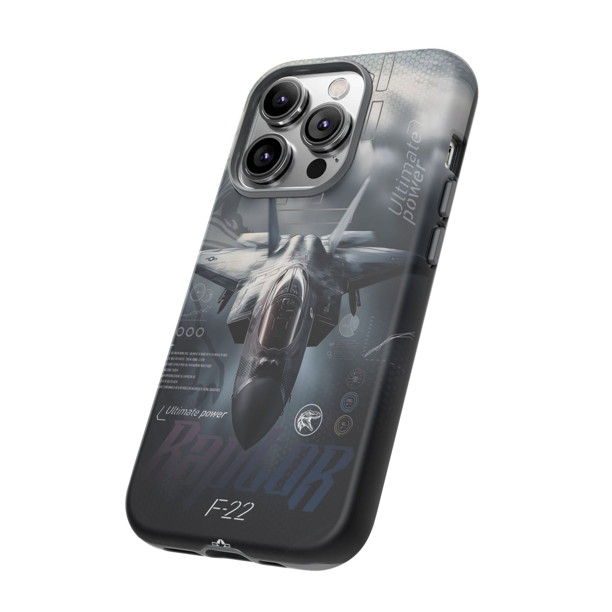 F-22 Raptor Fighter Jet Tough Cases for iPhones, Samsung, and Pixel