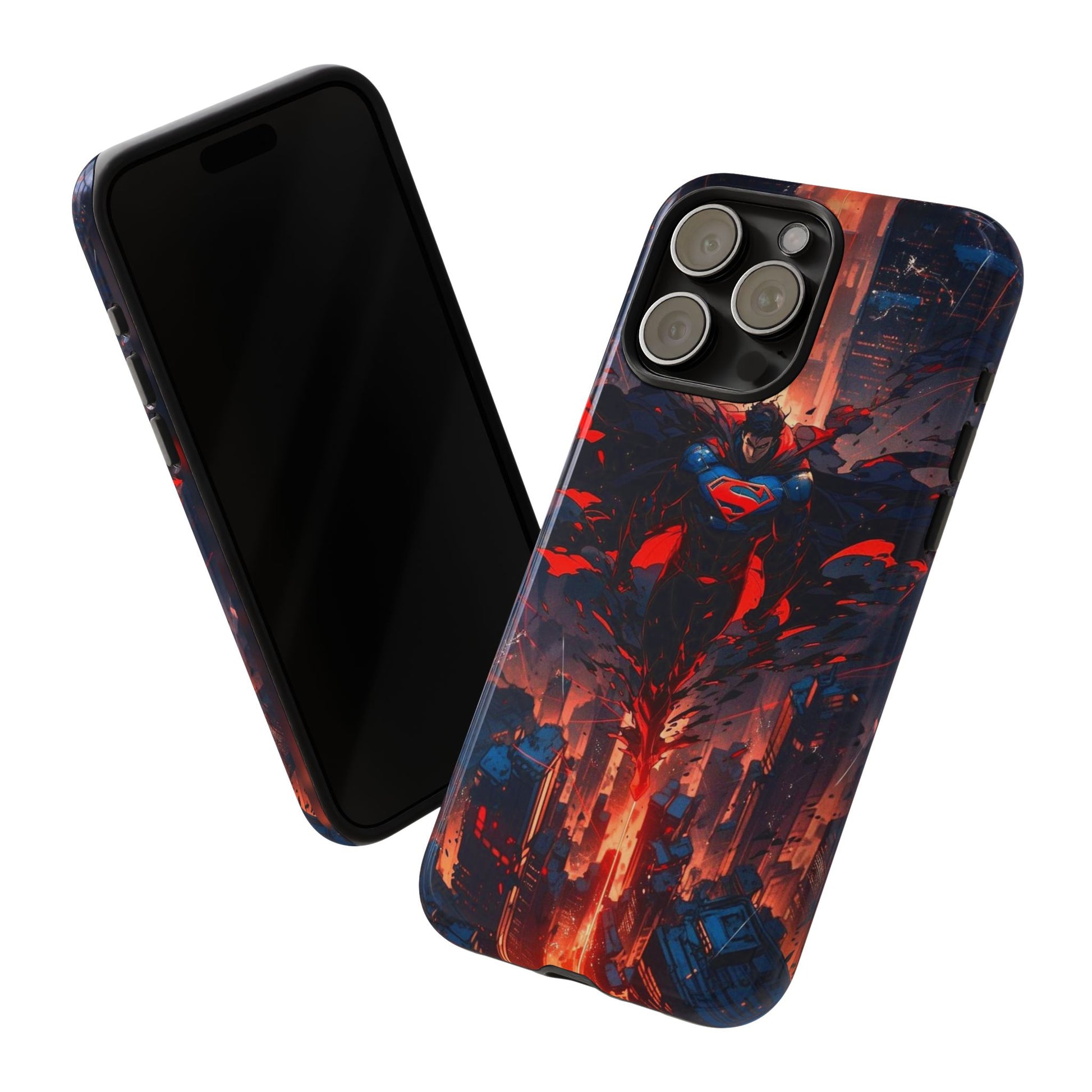 Anime Superman Tough Cases for iPhones, Samsung, and Pixel